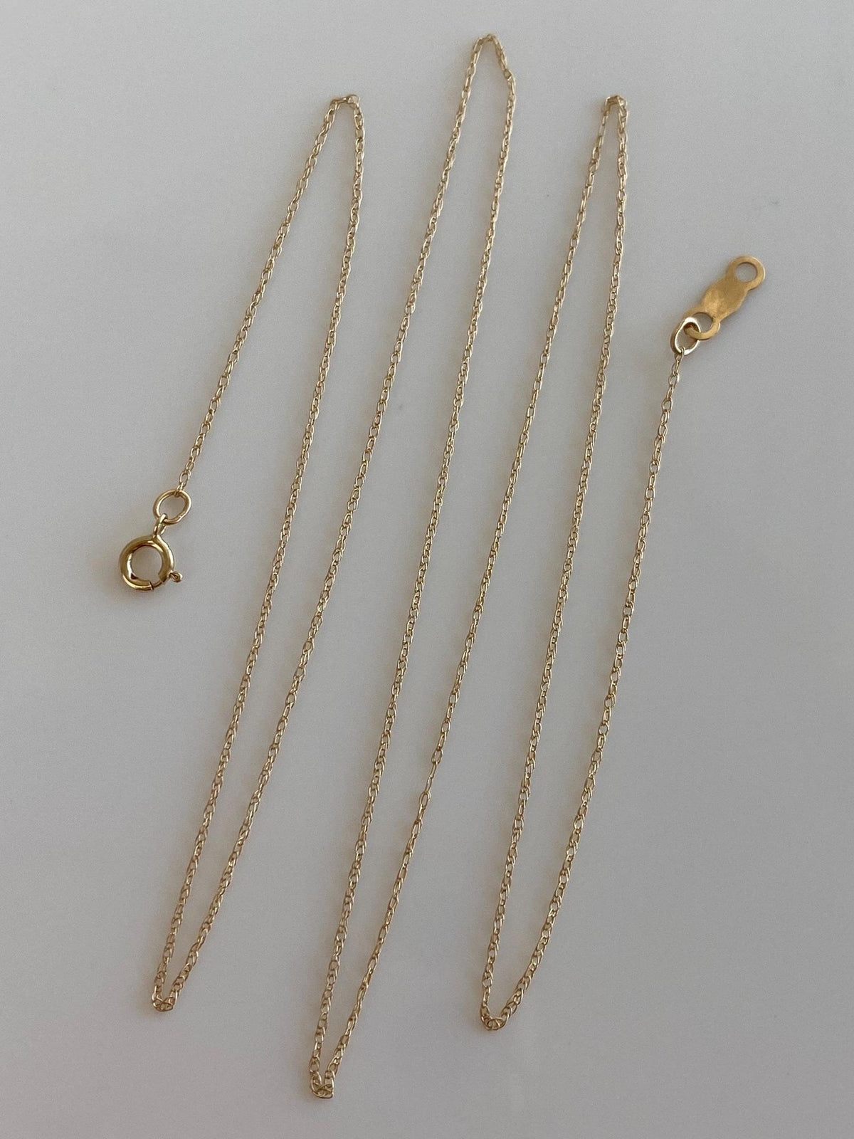 Vintage Solid 10k Yellow Gold Dainty Chain Necklace - 18.75 inches