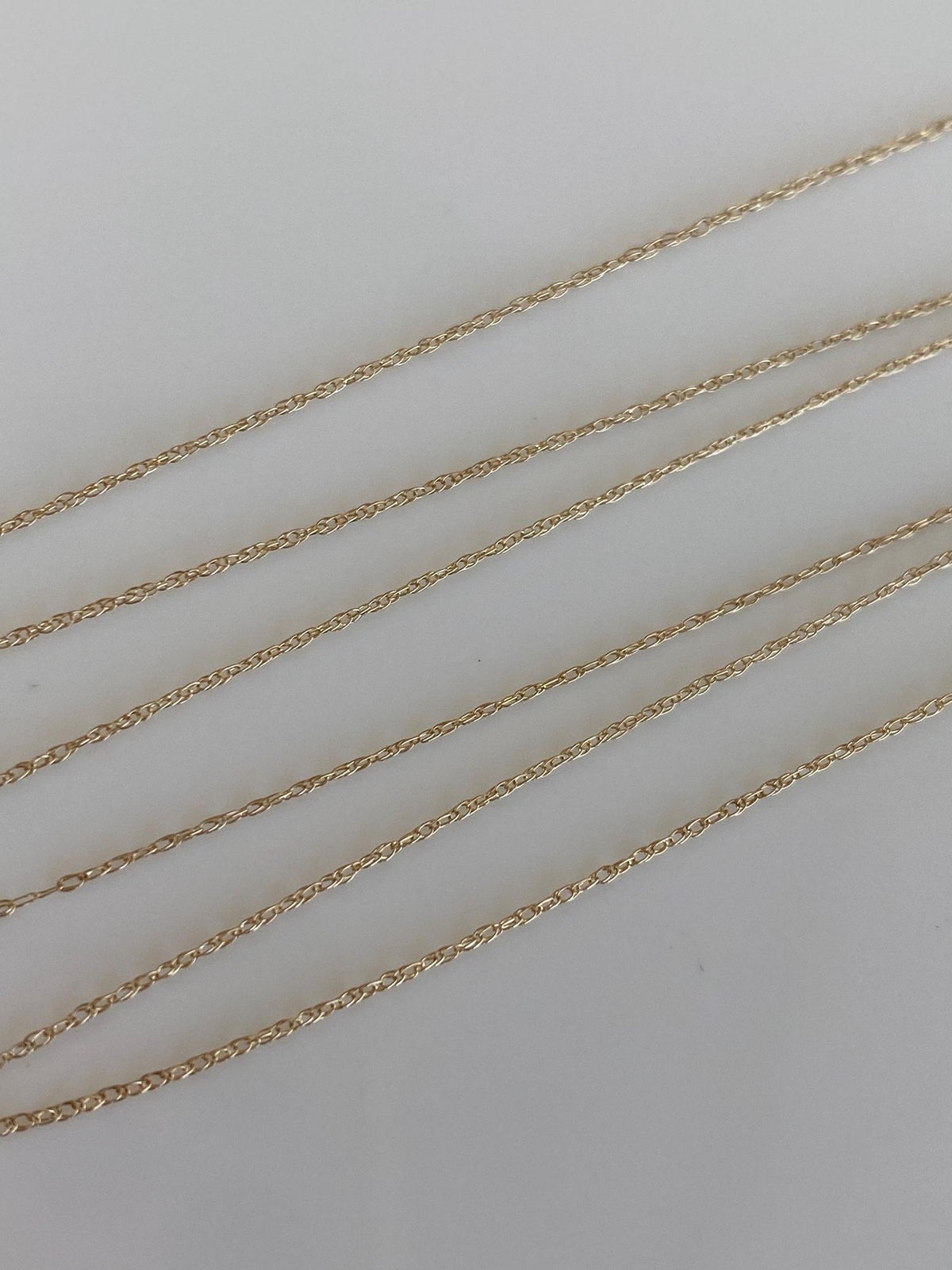 Vintage Solid 10k Yellow Gold Dainty Chain Necklace - 18.75 inches