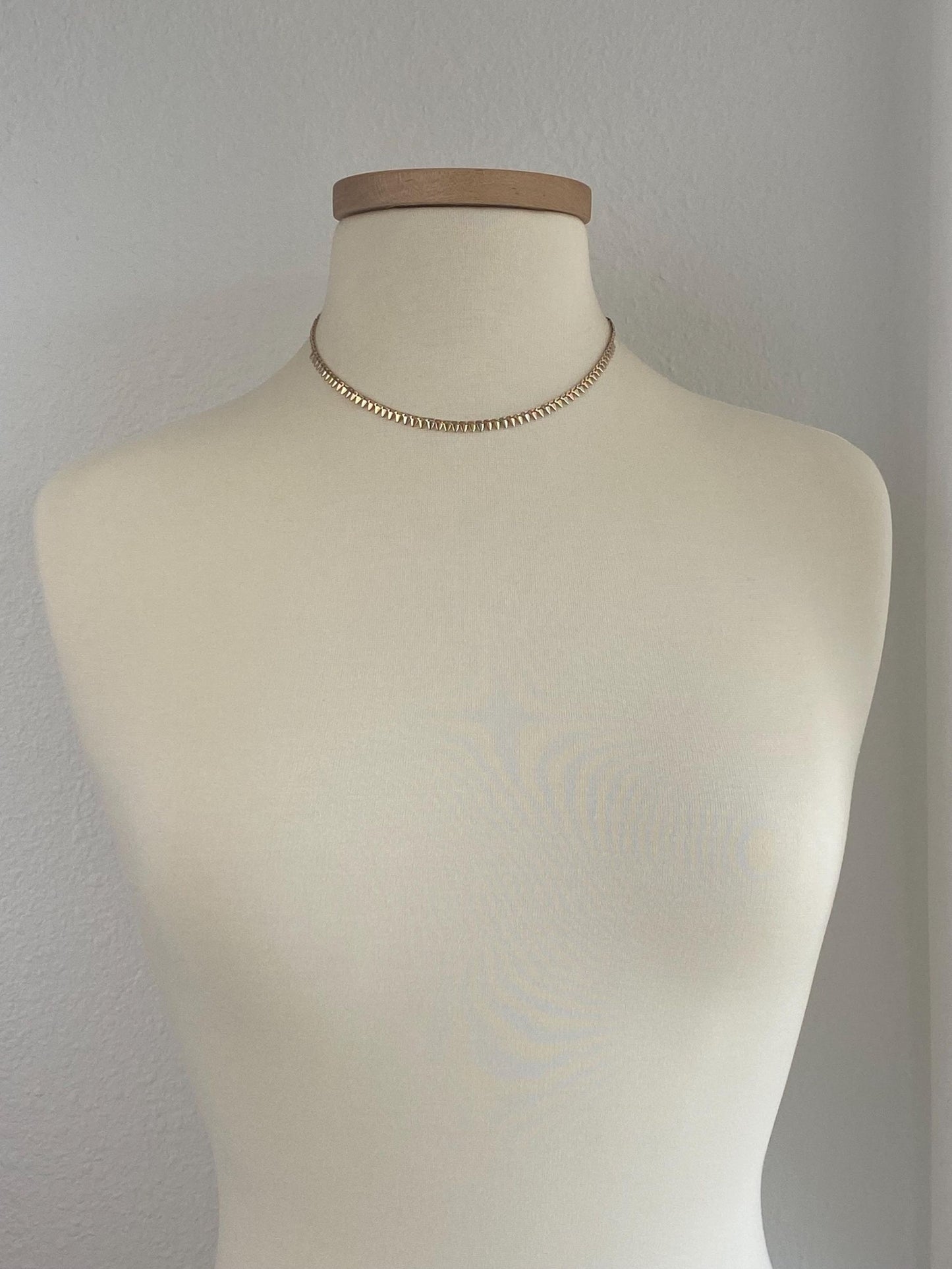 Vintage Solid 14k Tri Tone Gold Fancy Chain Necklace - 16.75 inches
