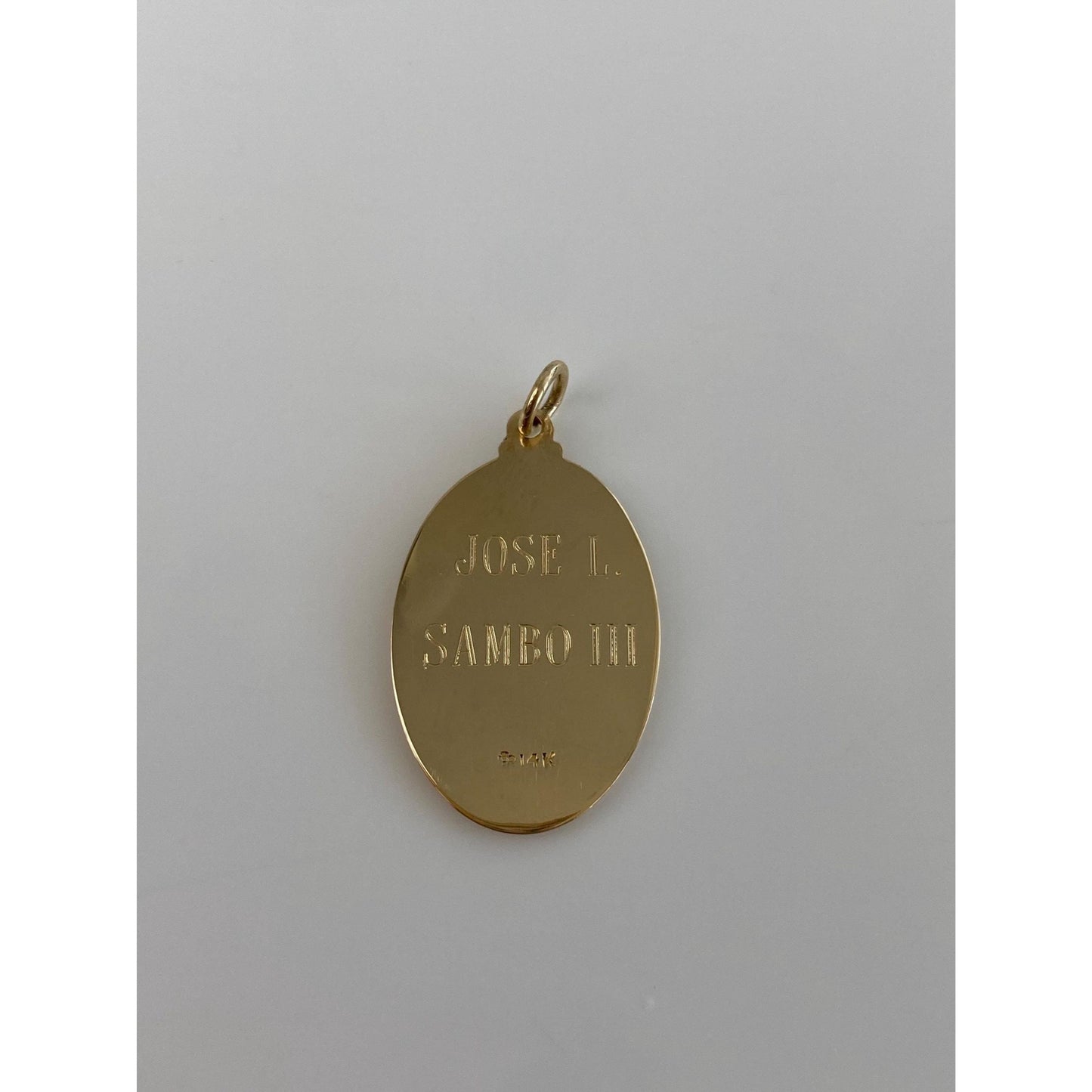Vintage Solid 14k Yellow Gold St. Joseph 'Pray For Us' Charm