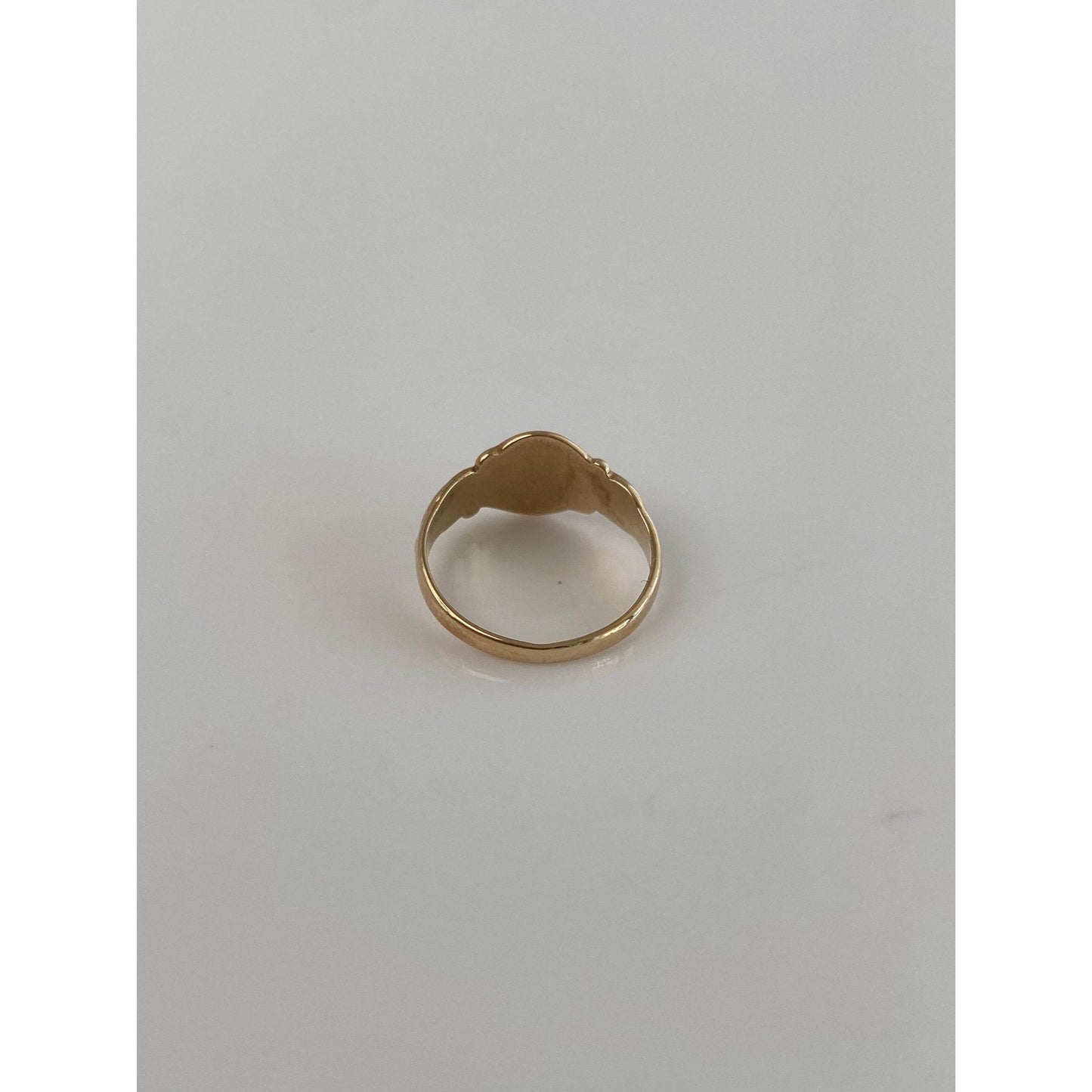 Vintage Solid 10k Yellow Gold Monogram Signet Ring - Size 1.75