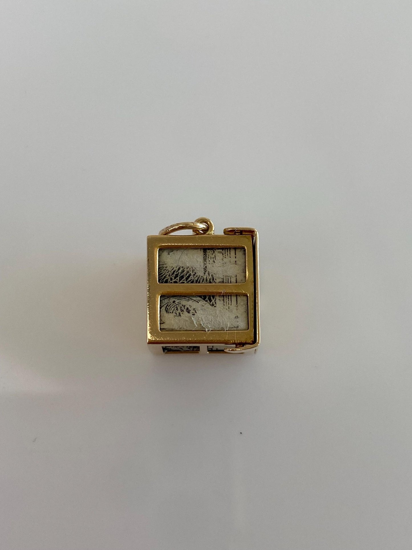 Vintage Solid 14k Yellow Gold Money Box Charm