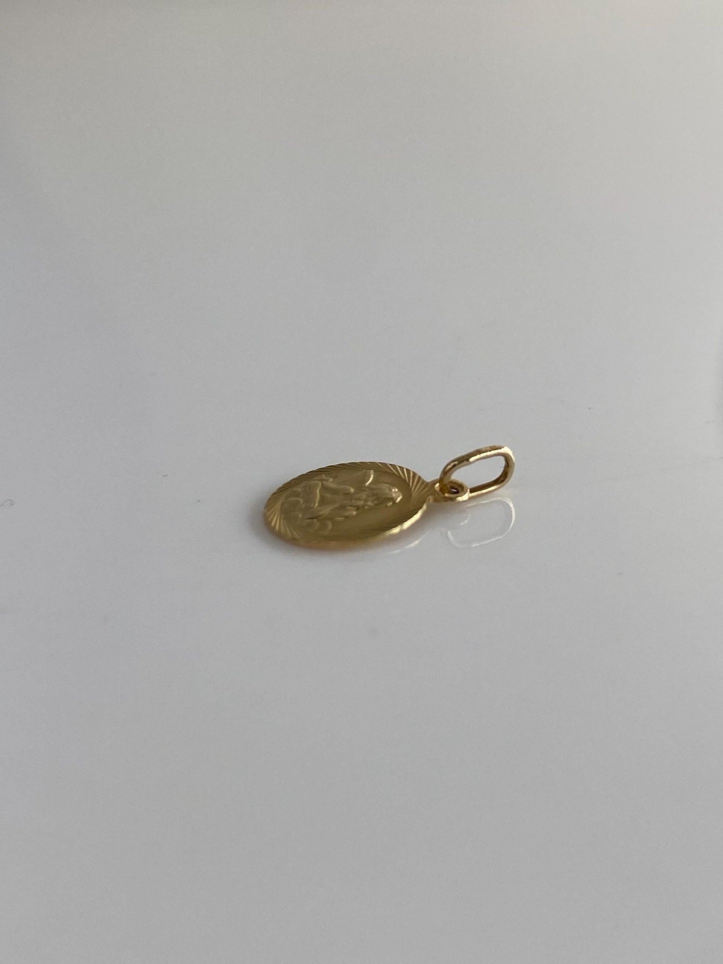 Vintage Solid 14k Yellow Gold Cherub Charm