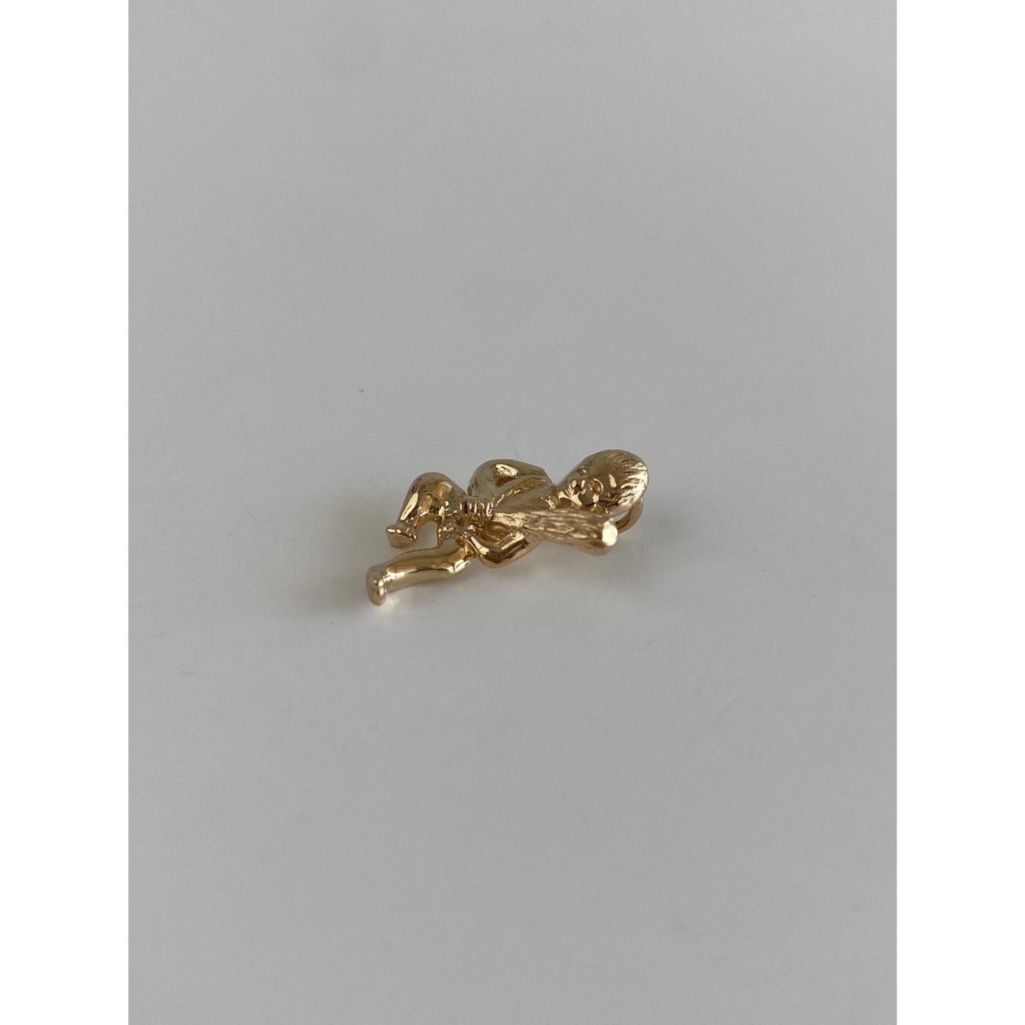 Vintage Solid 14k Yellow Gold 'Bam Bam' Flinstones Charm