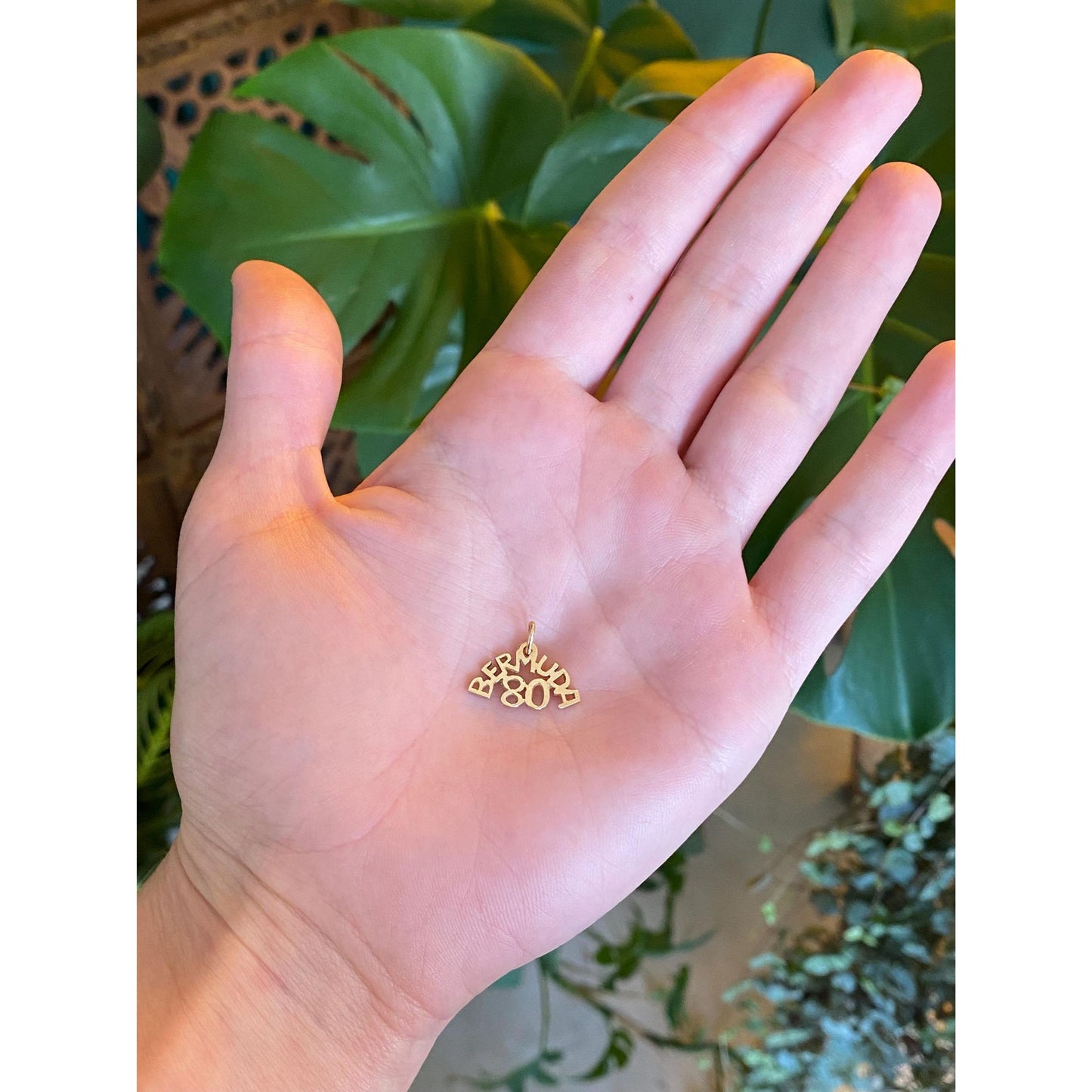 Vintage Solid 14k Yellow Gold Bermuda 80 Charm