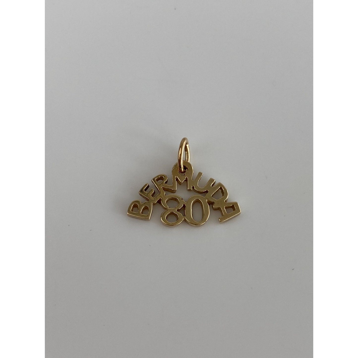 Vintage Solid 14k Yellow Gold Bermuda 80 Charm