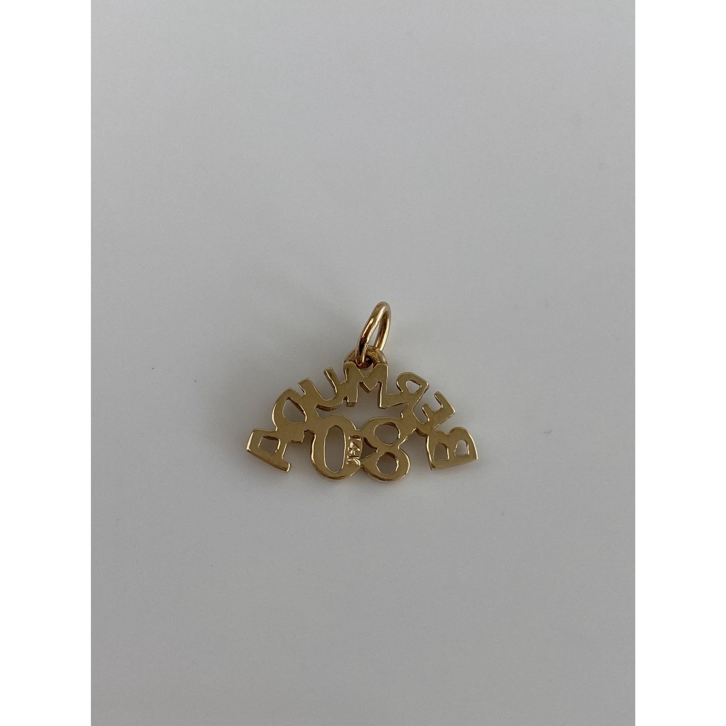 Vintage Solid 14k Yellow Gold Bermuda 80 Charm