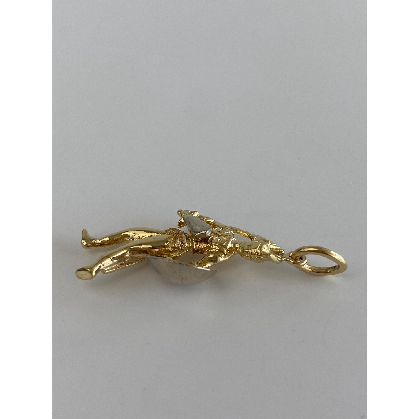 Vintage Solid 18k Yellow Gold Gladiator Charm