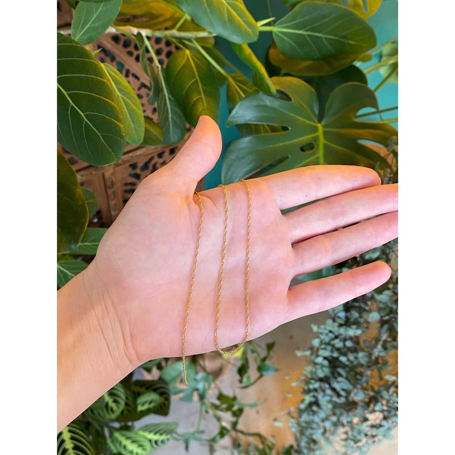 Vintage Solid 14k Yellow Gold Chain Necklace - 18 inches