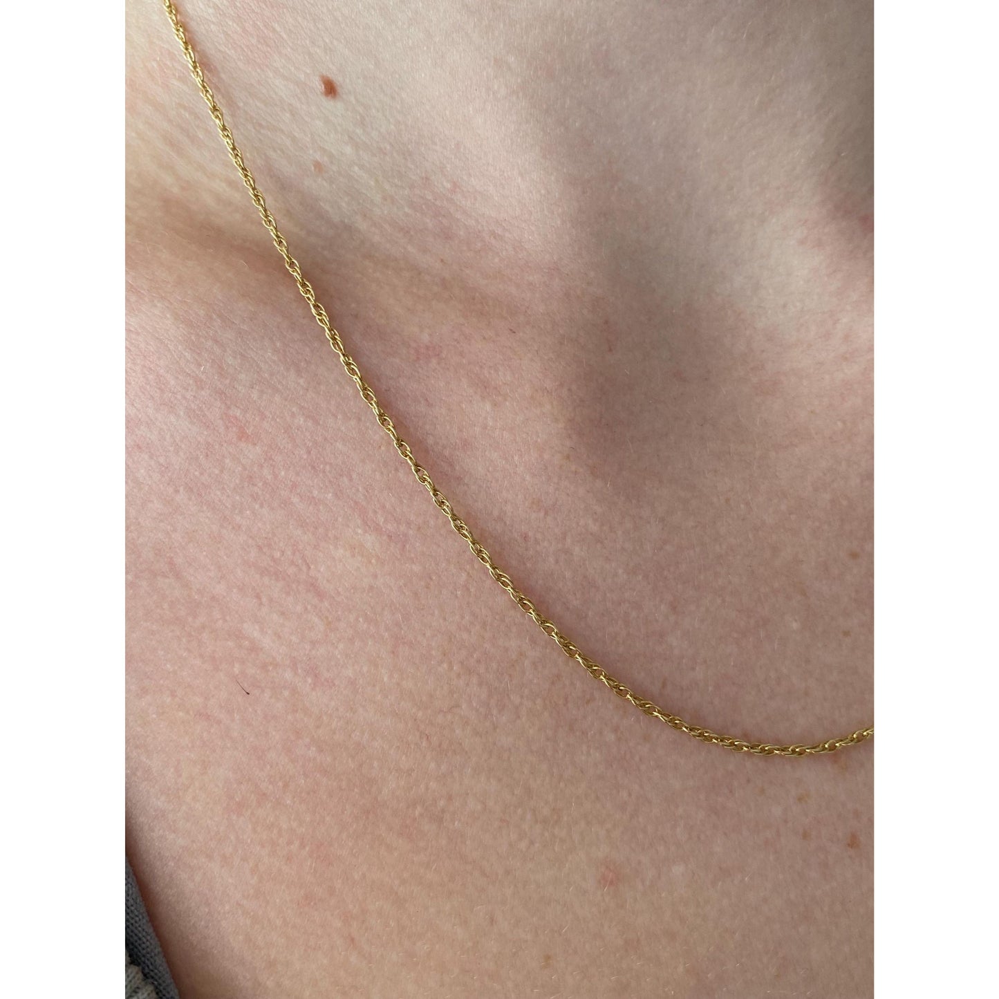Vintage Solid 14k Yellow Gold Chain Necklace - 18 inches