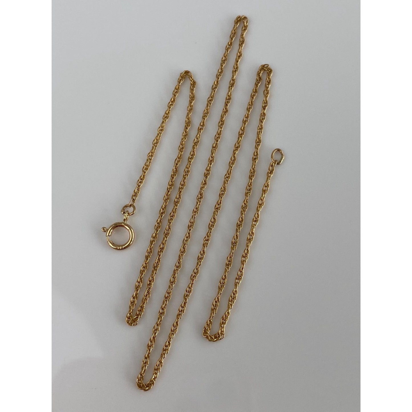 Vintage Solid 14k Yellow Gold Chain Necklace - 18 inches