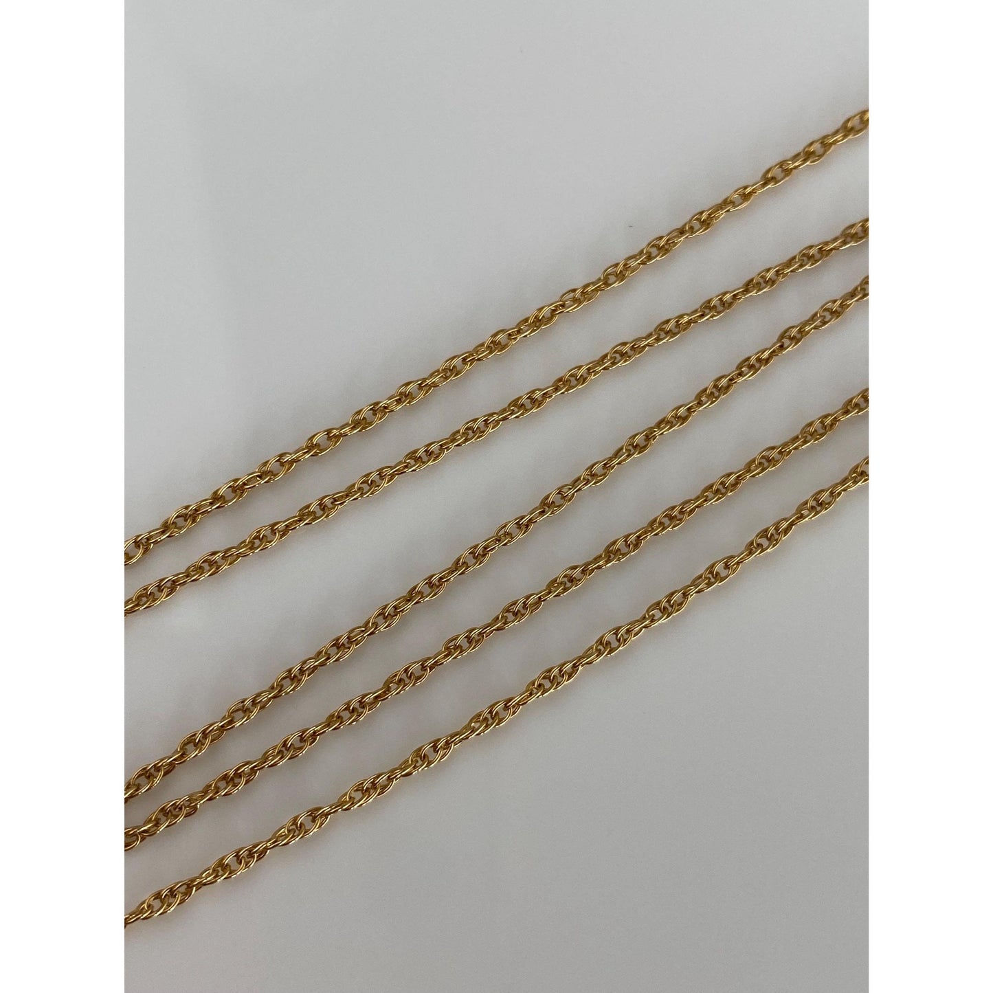 Vintage Solid 14k Yellow Gold Chain Necklace - 18 inches