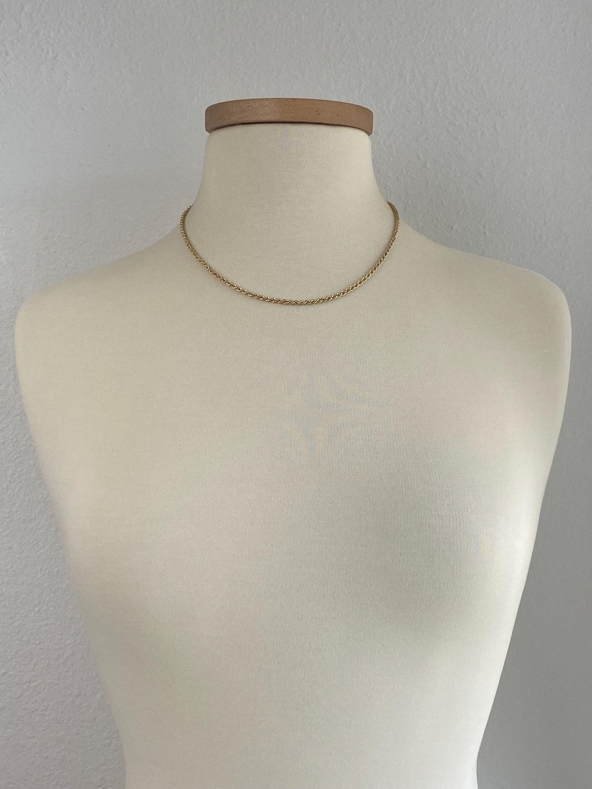 Vintage 10k Yellow Gold Rope Chain Necklace - 18.75 inches
