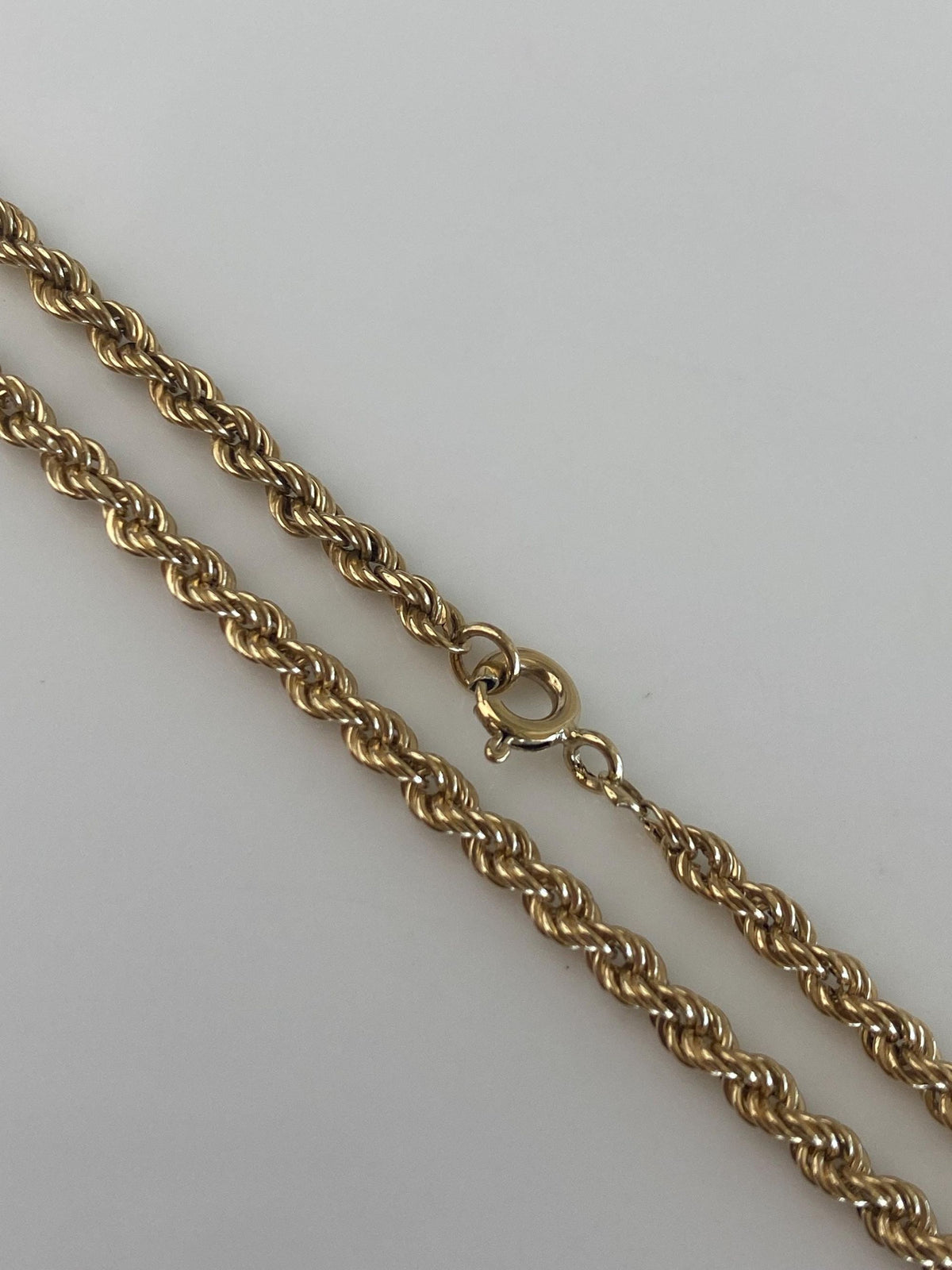 Vintage 10k Yellow Gold Rope Chain Necklace - 18.75 inches