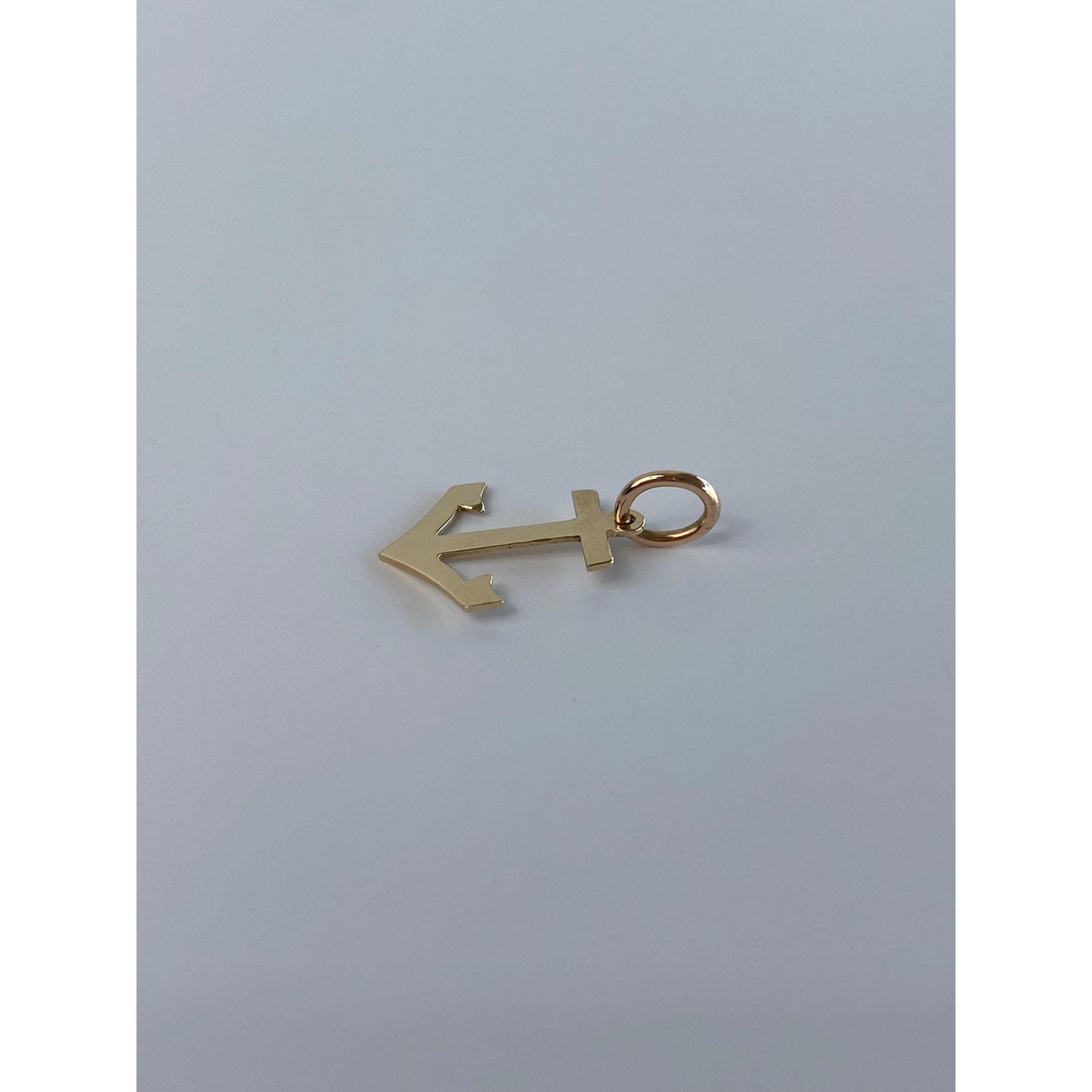 Vintage Solid 14k Yellow Gold Cross Anchor Charm