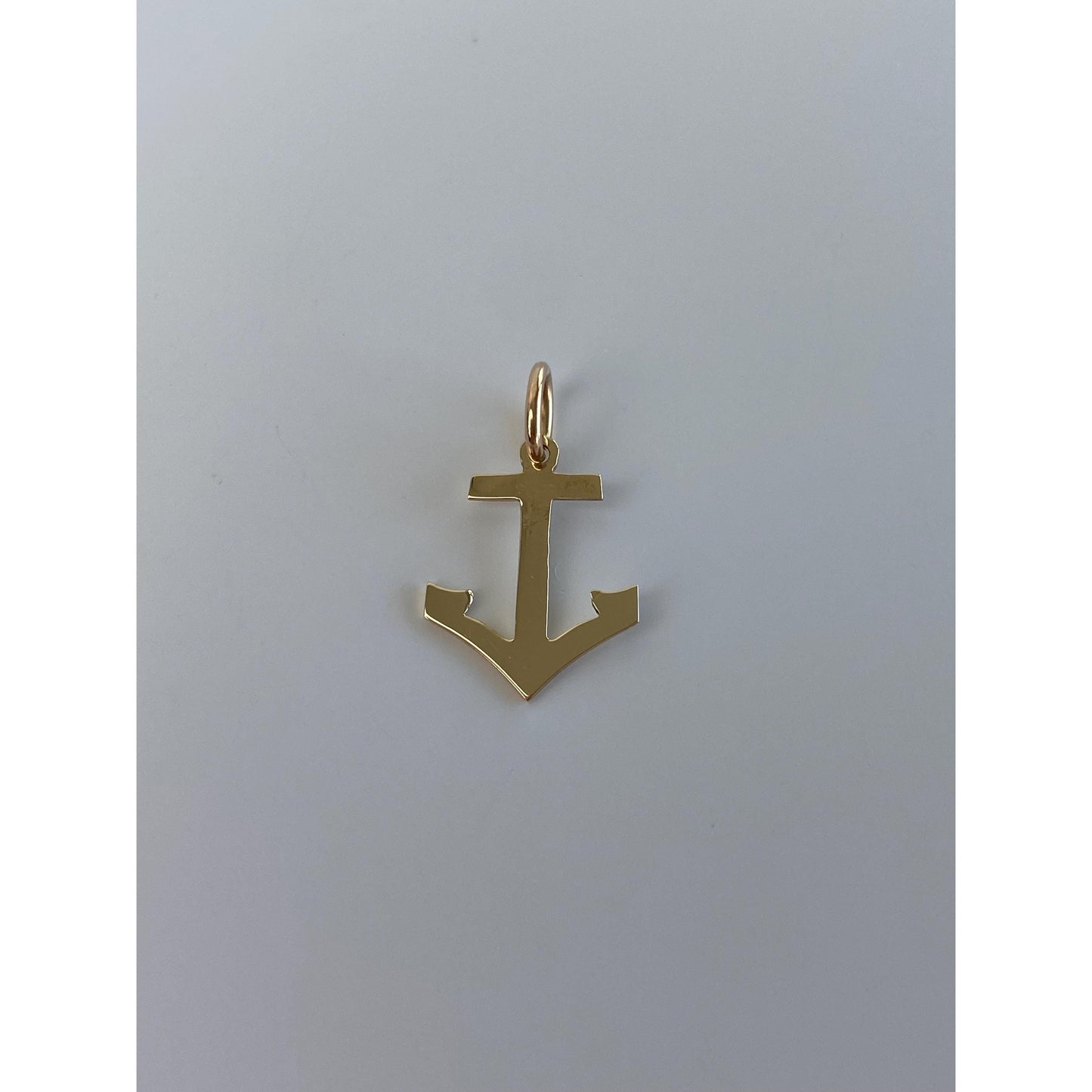 Vintage Solid 14k Yellow Gold Cross Anchor Charm