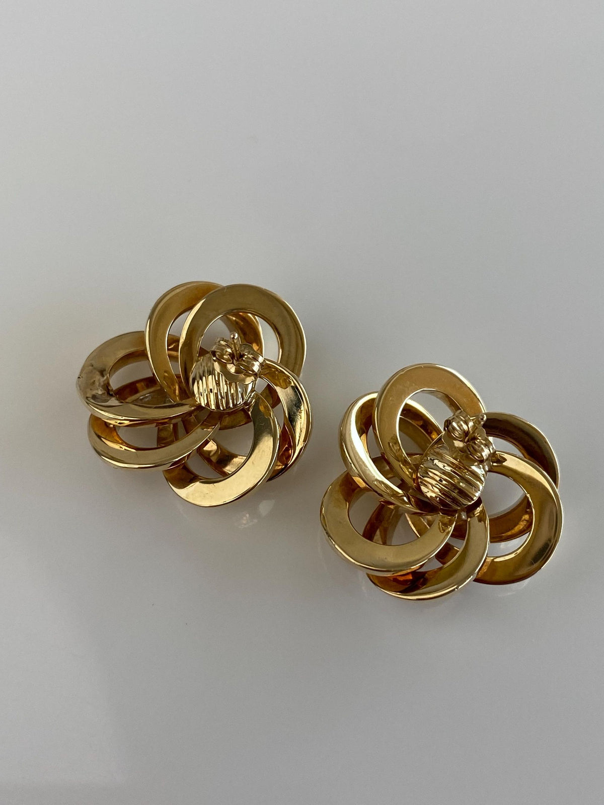 Vintage 14k Yellow Gold Large Knot Drop Earrings