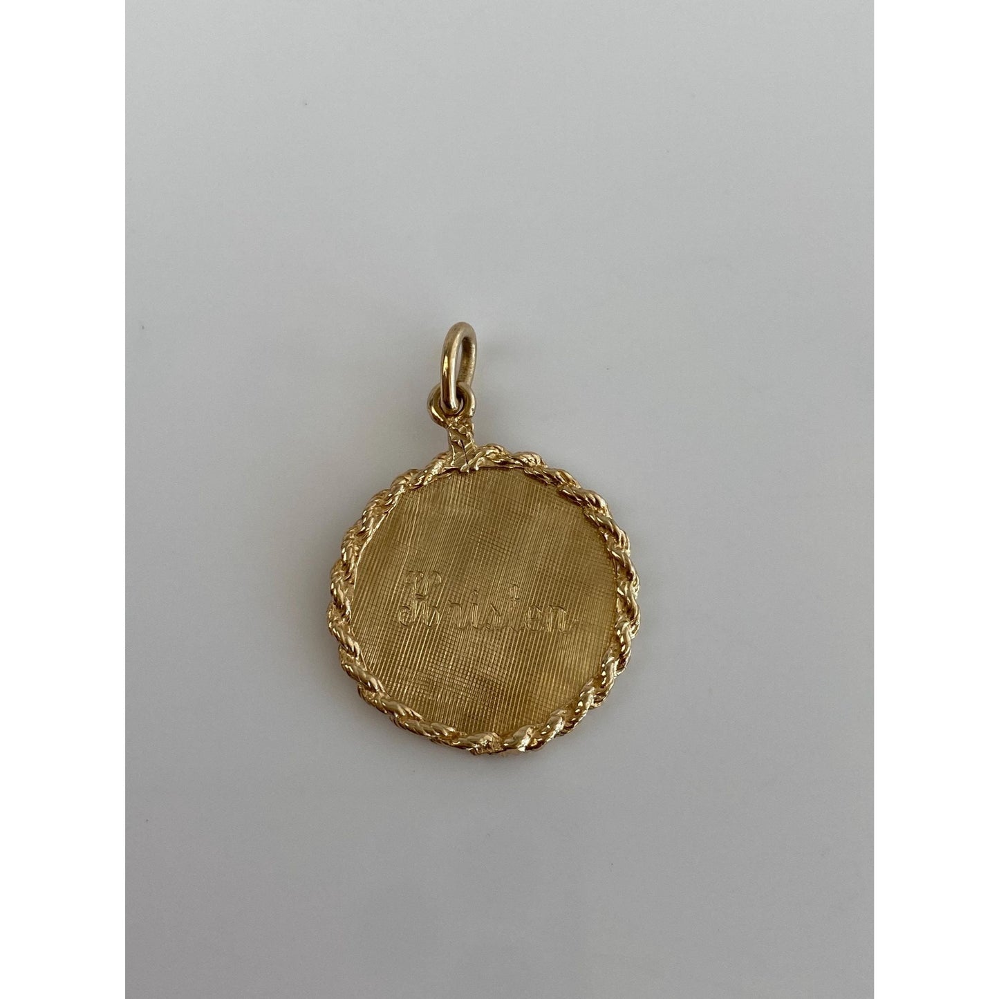 Solid 14k Yellow Gold 1985 Name Kristin Charm