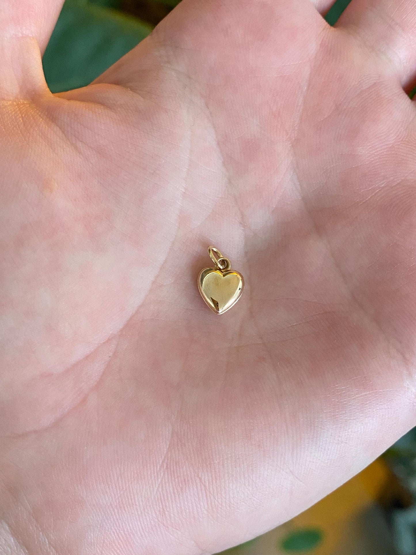Vintage 14k Yellow Gold Little Puffy Heart Charm