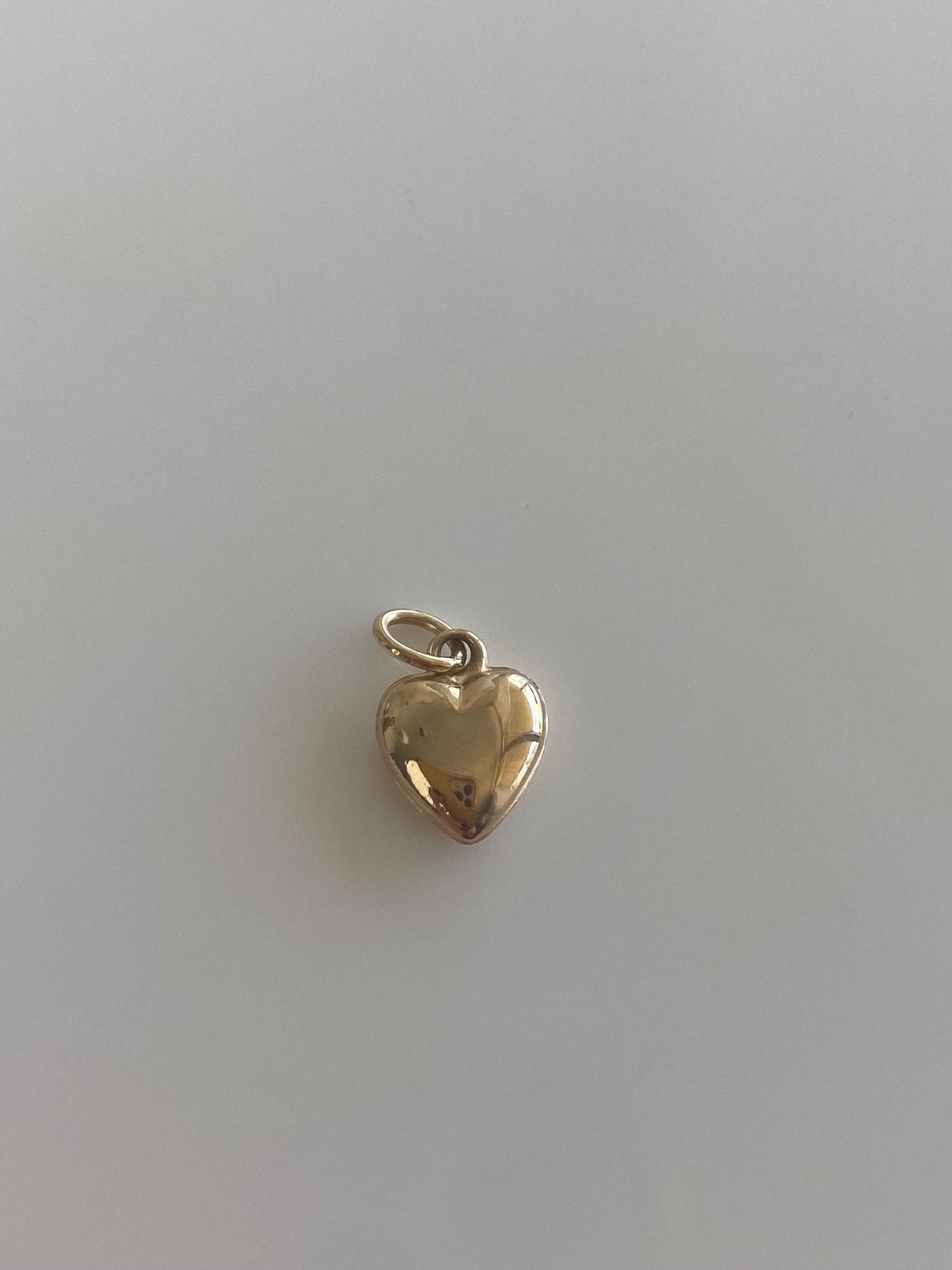 Vintage 14k Yellow Gold Little Puffy Heart Charm