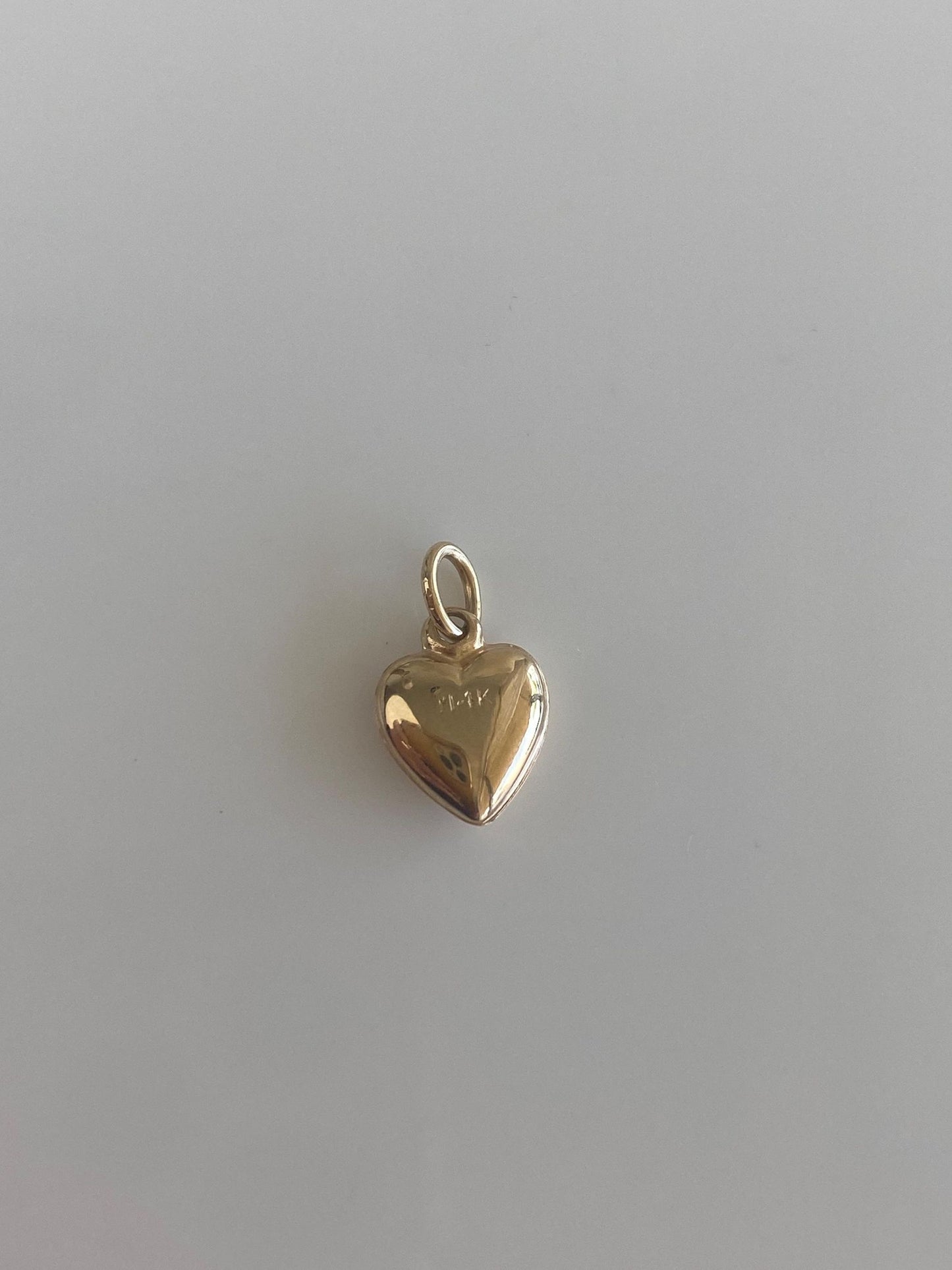 Vintage 14k Yellow Gold Little Puffy Heart Charm