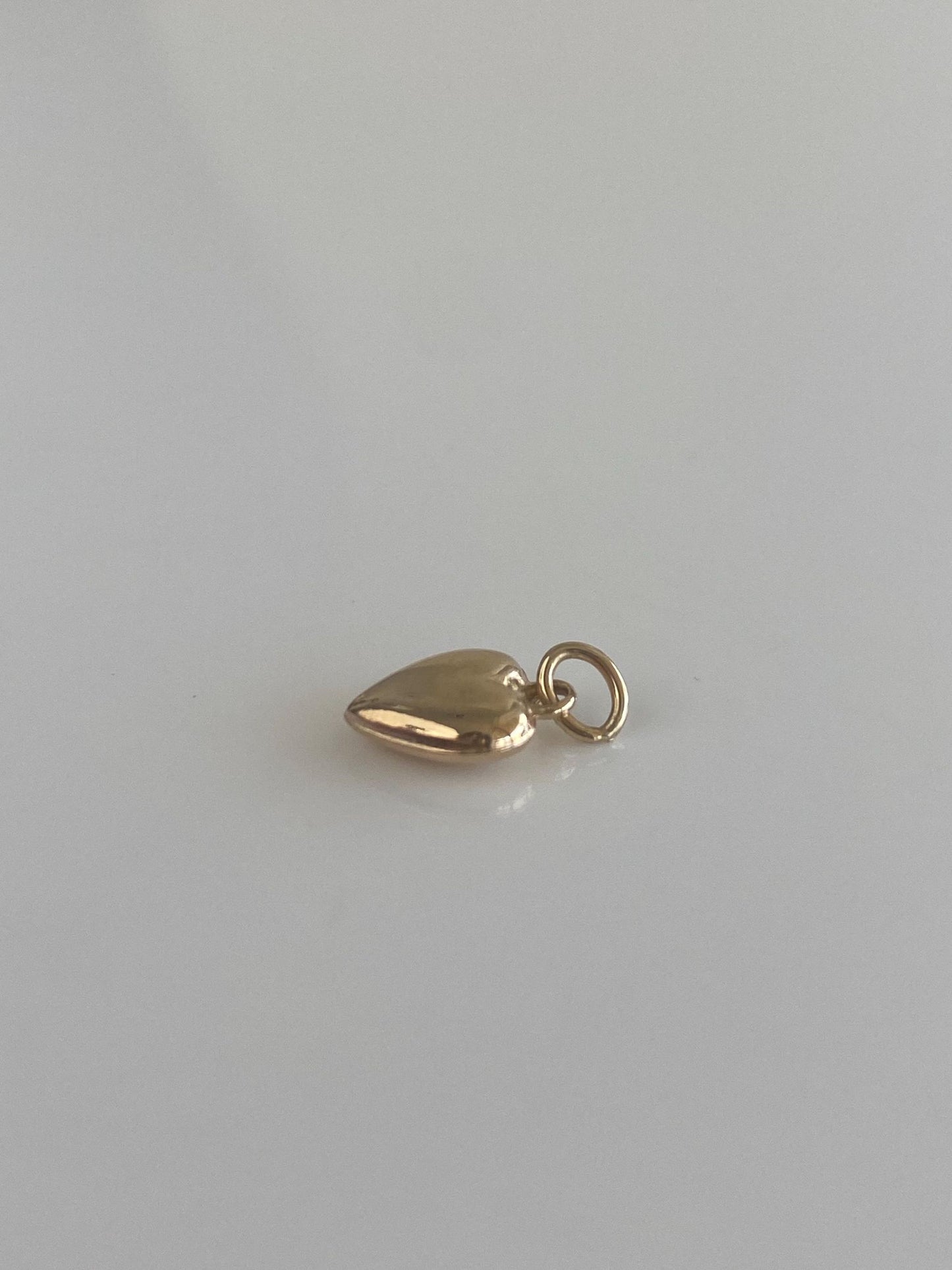 Vintage 14k Yellow Gold Little Puffy Heart Charm