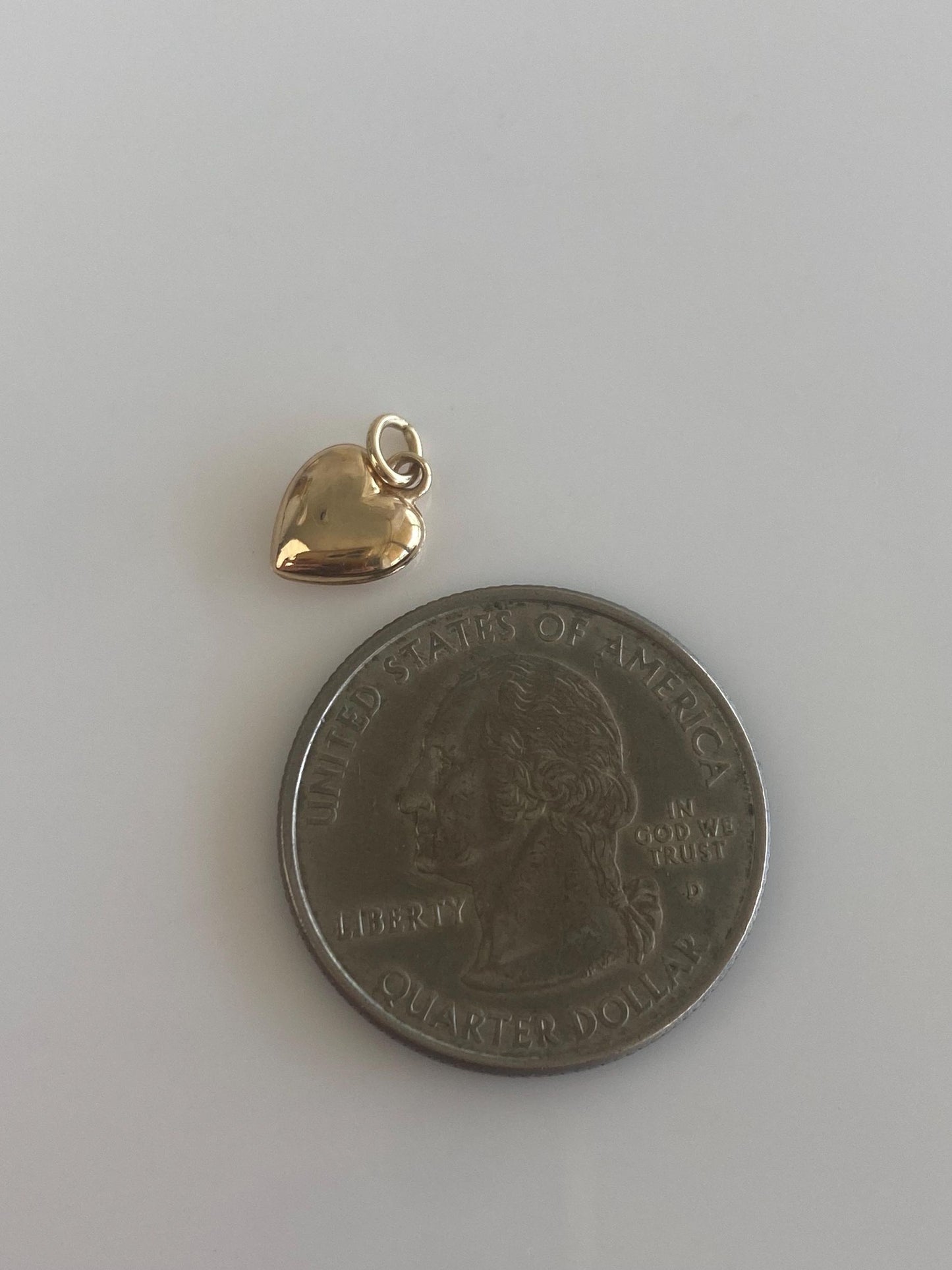 Vintage 14k Yellow Gold Little Puffy Heart Charm