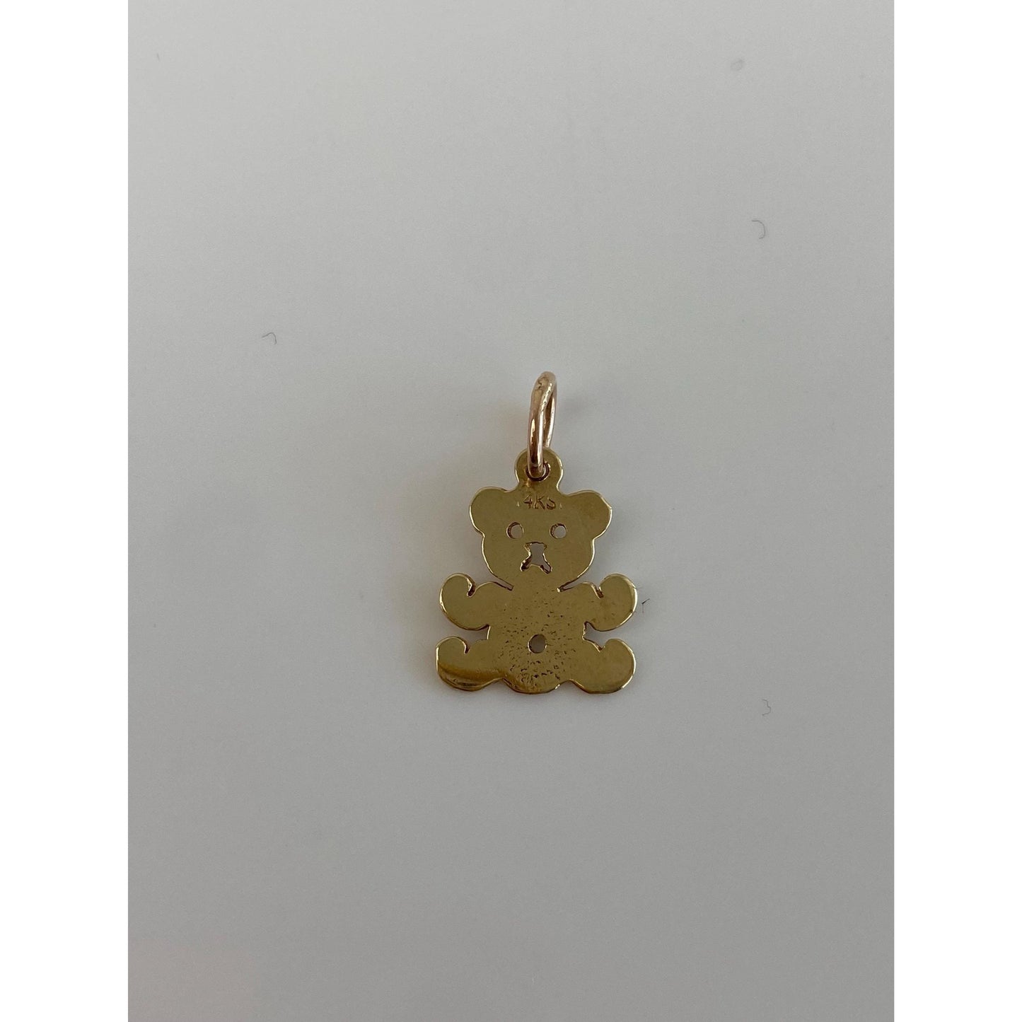 Solid 14k Yellow Gold Teddy Bear Charm