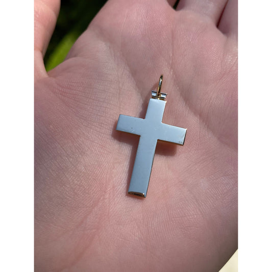 Vintage Solid 14k Yellow Gold Cross Charm