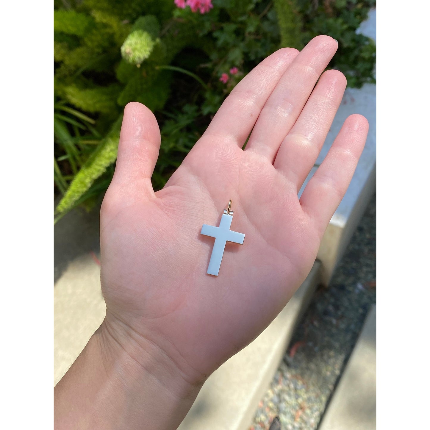 Vintage Solid 14k Yellow Gold Cross Charm