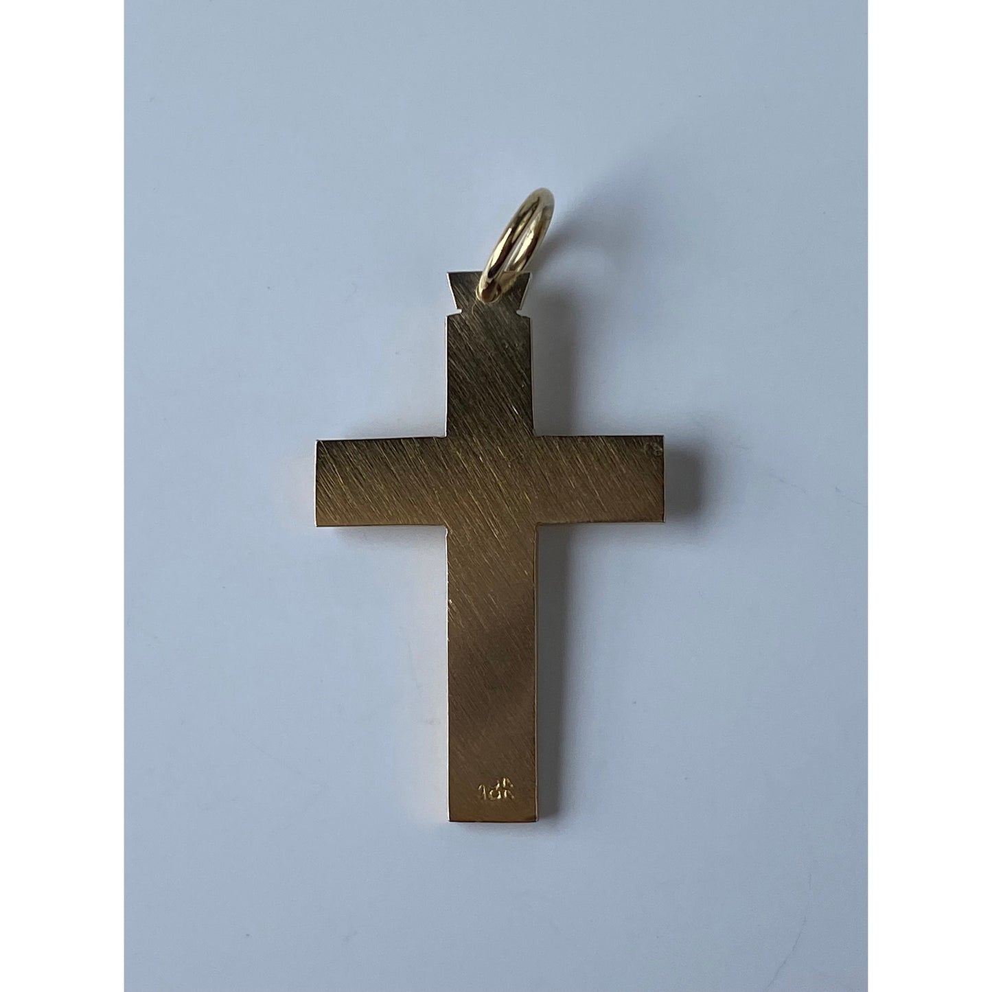 Vintage Solid 14k Yellow Gold Cross Charm