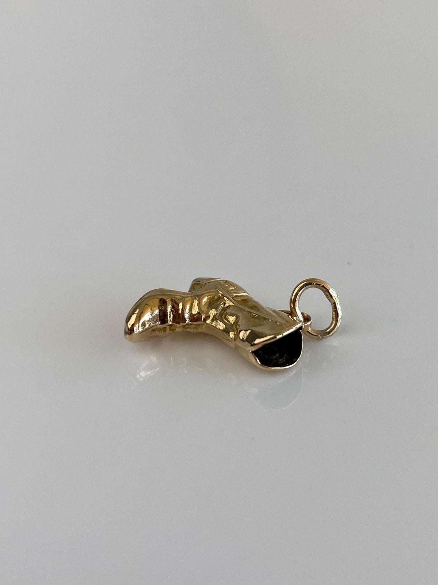 Vintage Solid 12k Yellow Cowboy Boot Charm
