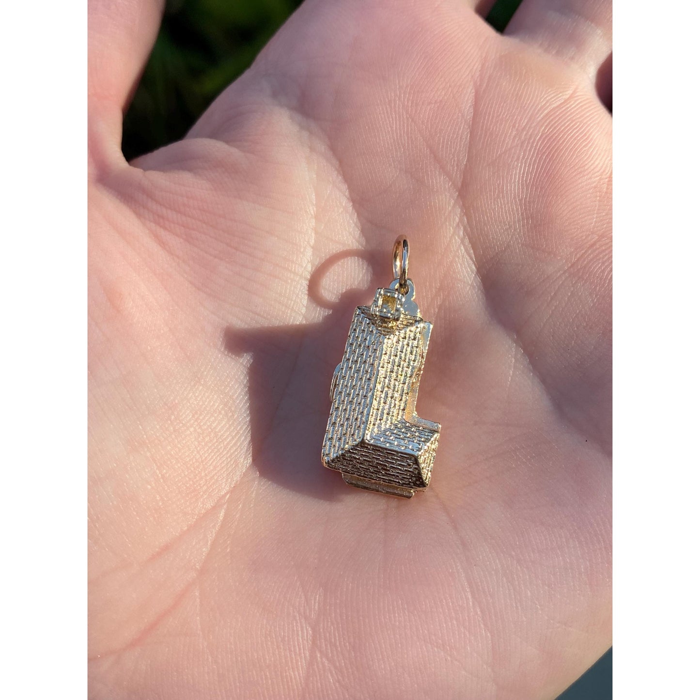 Vintage Solid 14k Yellow Gold House Charm