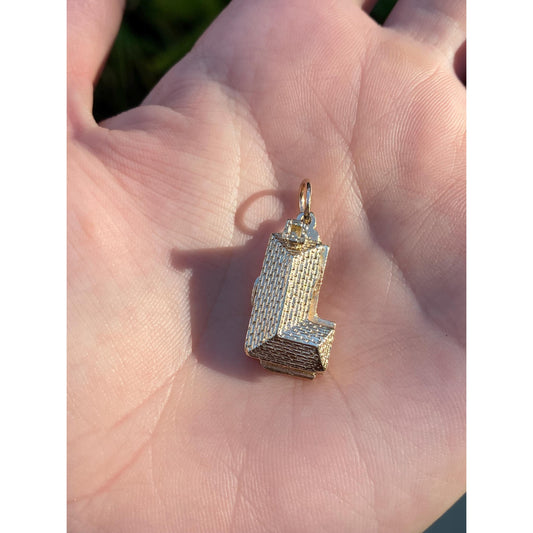 Vintage Solid 14k Yellow Gold House Charm