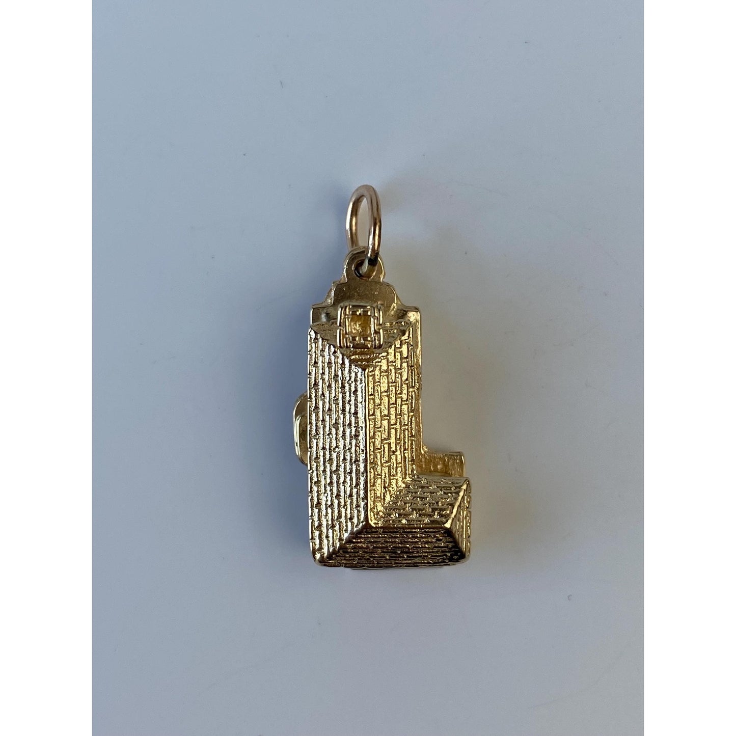 Vintage Solid 14k Yellow Gold House Charm