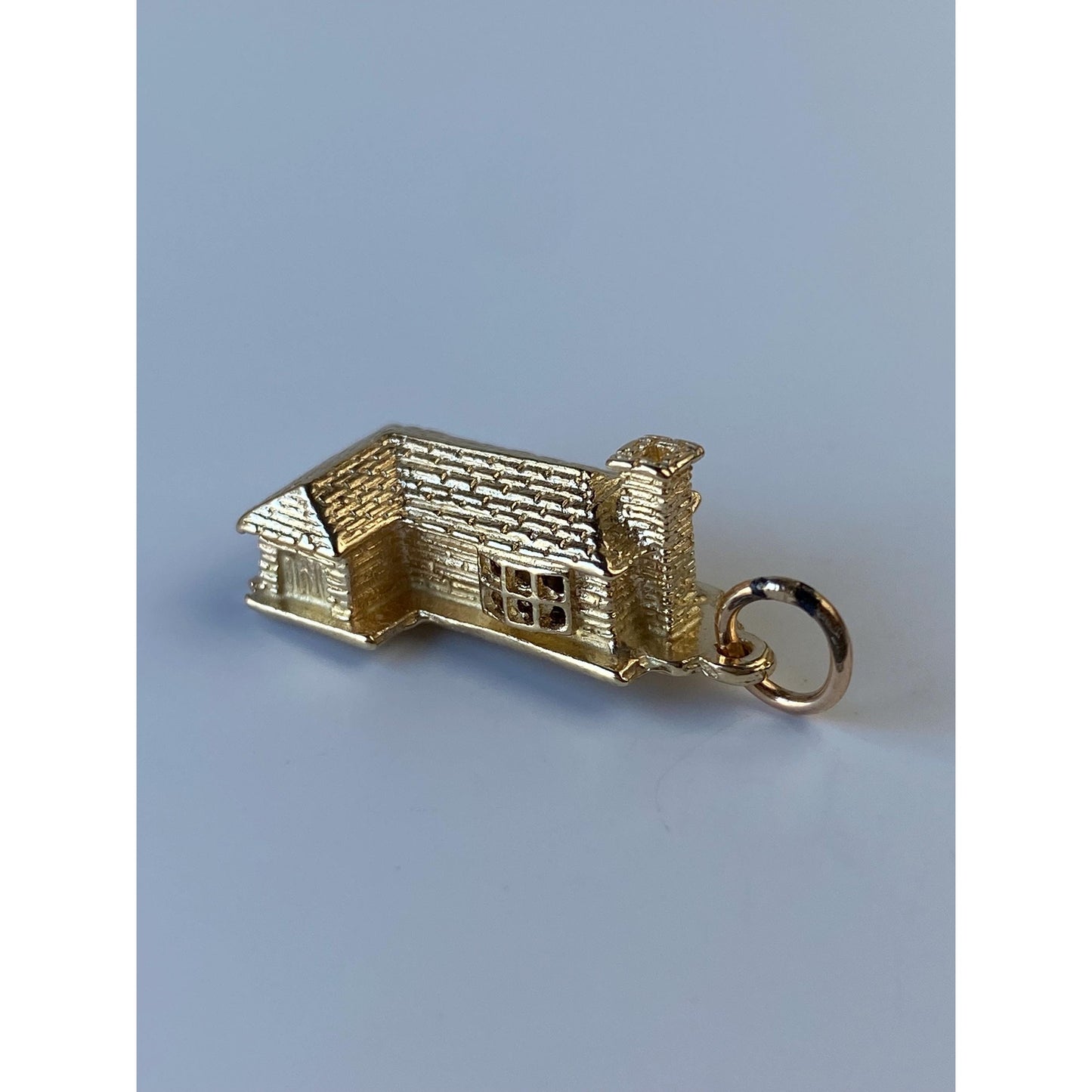 Vintage Solid 14k Yellow Gold House Charm