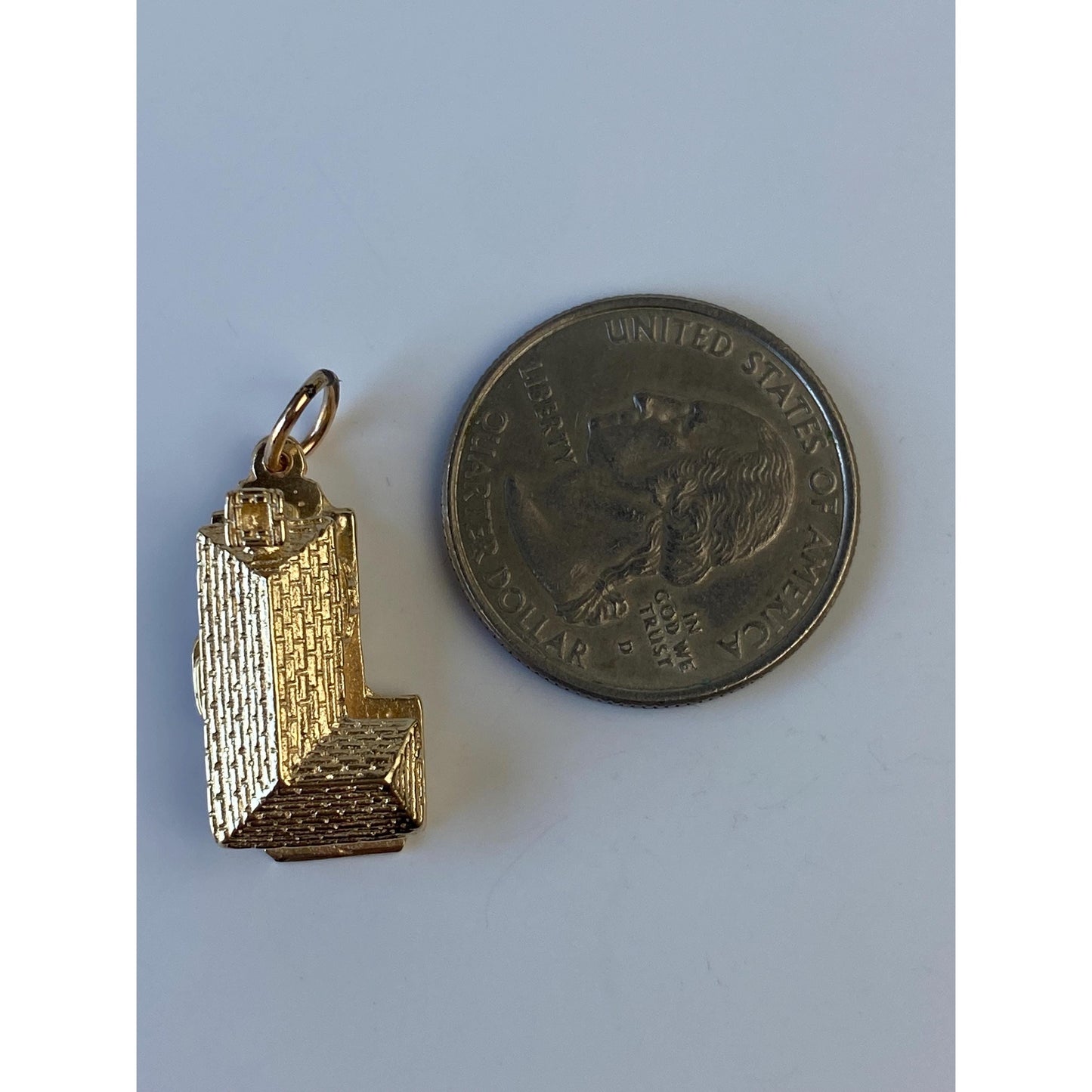 Vintage Solid 14k Yellow Gold House Charm
