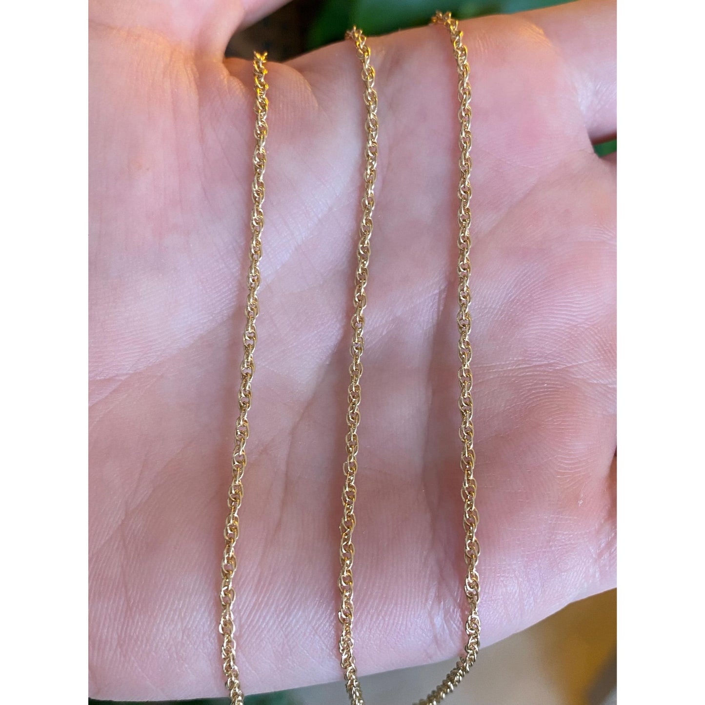 Vintage Solid 14k Yellow Gold Chain Necklace - 22.25 inches