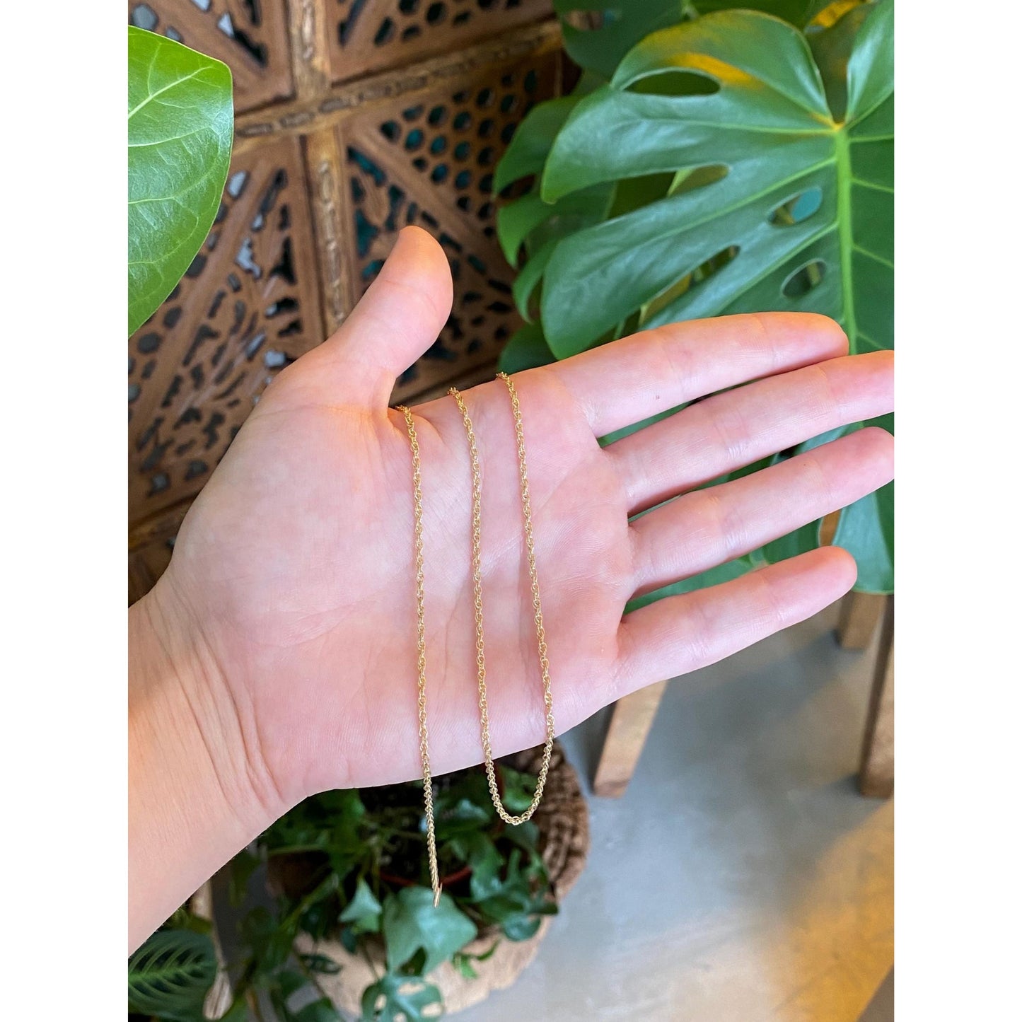 Vintage Solid 14k Yellow Gold Chain Necklace - 22.25 inches