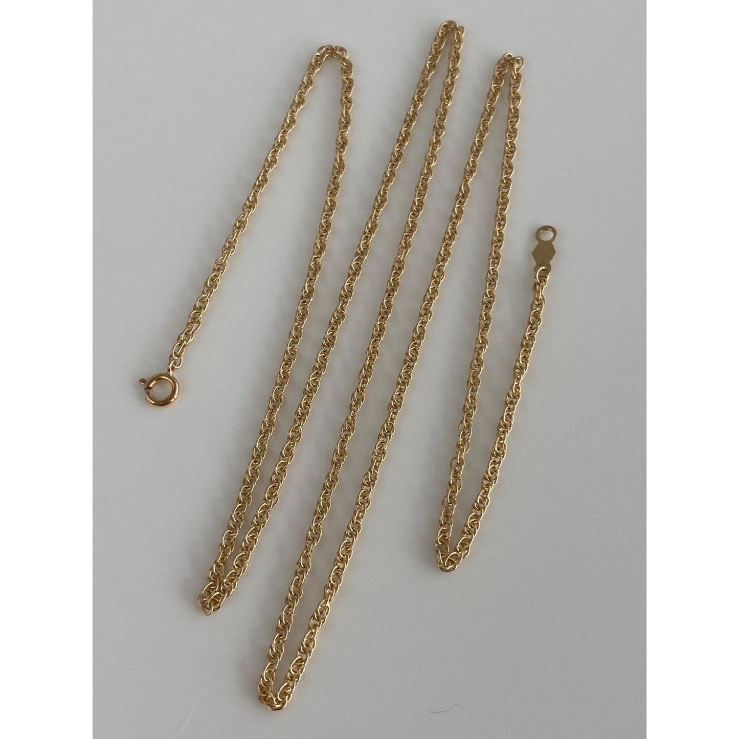 Vintage Solid 14k Yellow Gold Chain Necklace - 22.25 inches