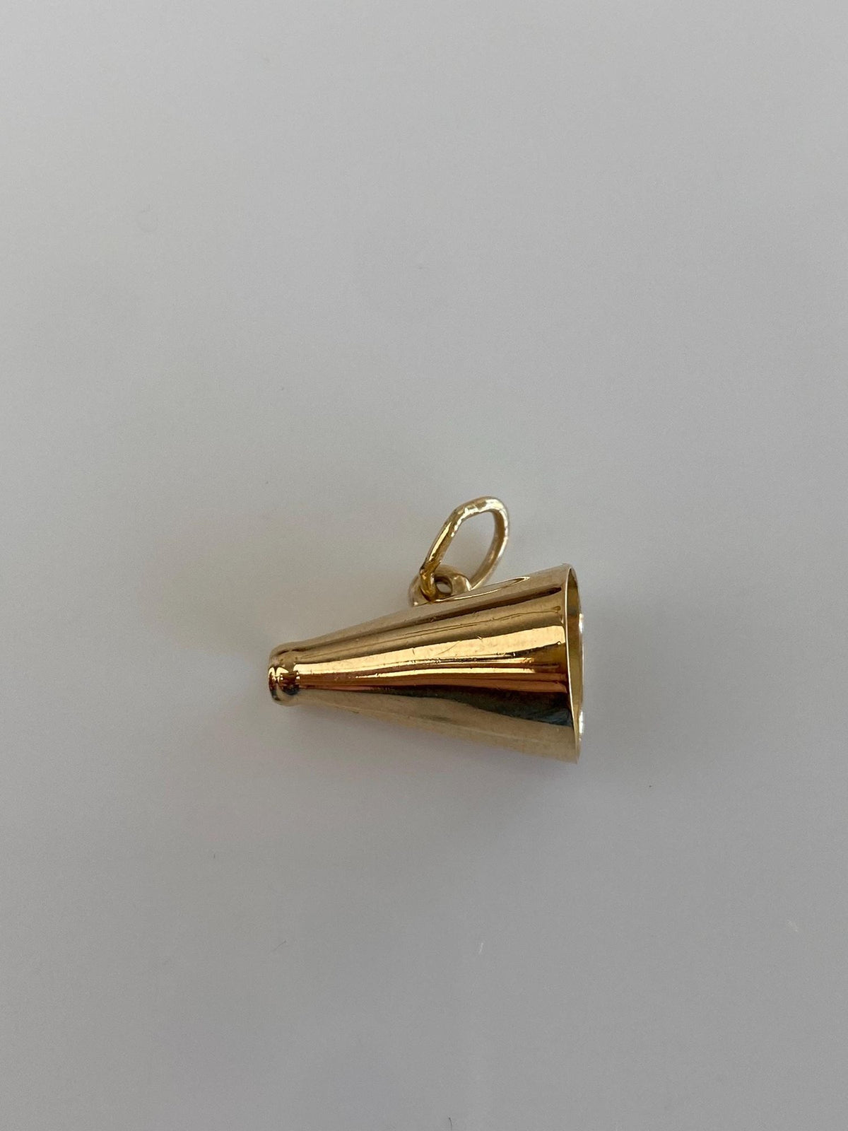 Vintage Solid 14k Yellow Gold Cheer Megaphone Charm