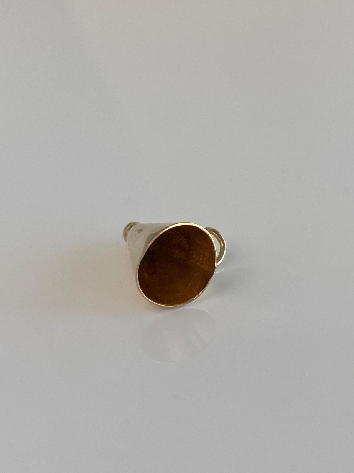 Vintage Solid 14k Yellow Gold Cheer Megaphone Charm