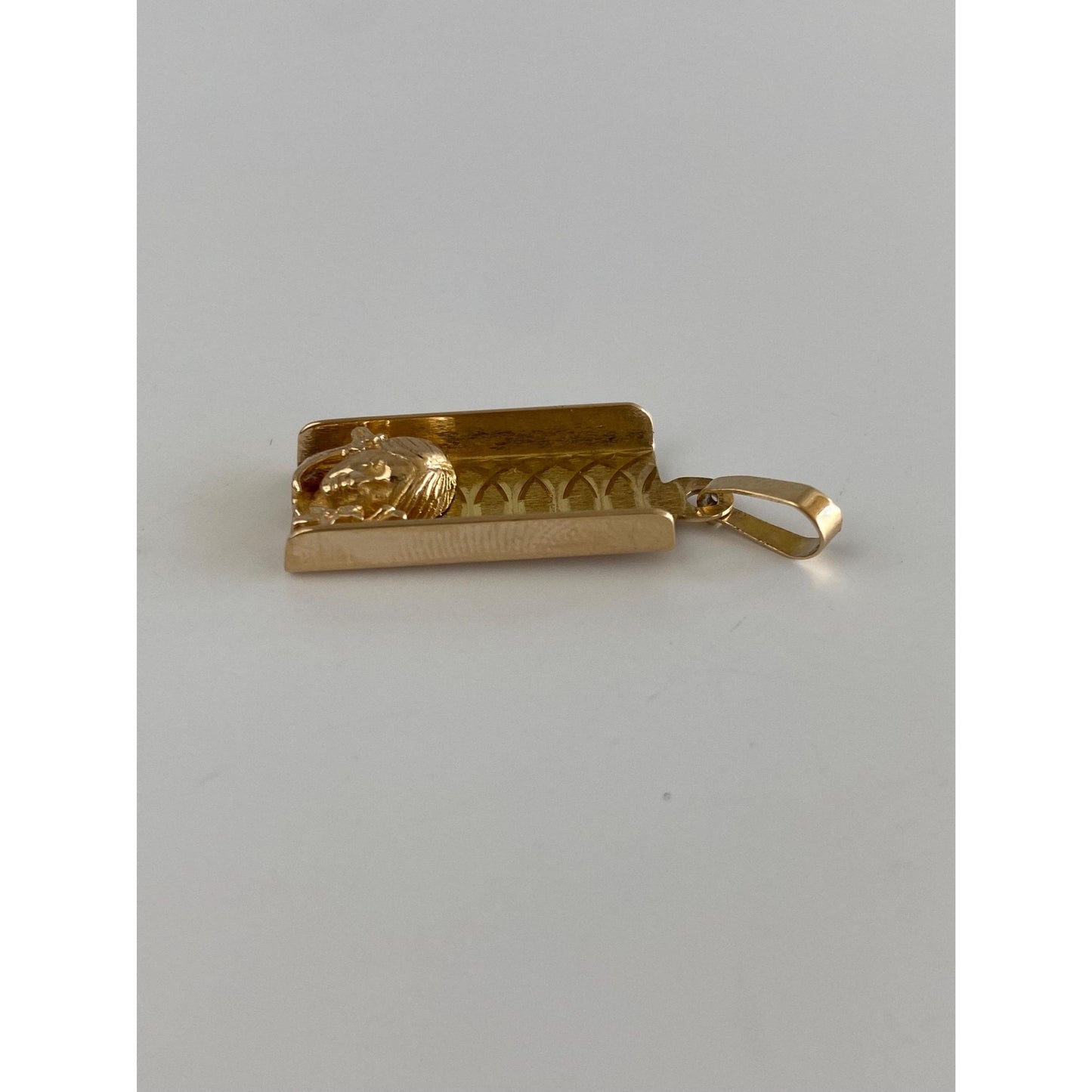 Vintage Solid 10k Yellow Gold Art Nouveau Lady Charm