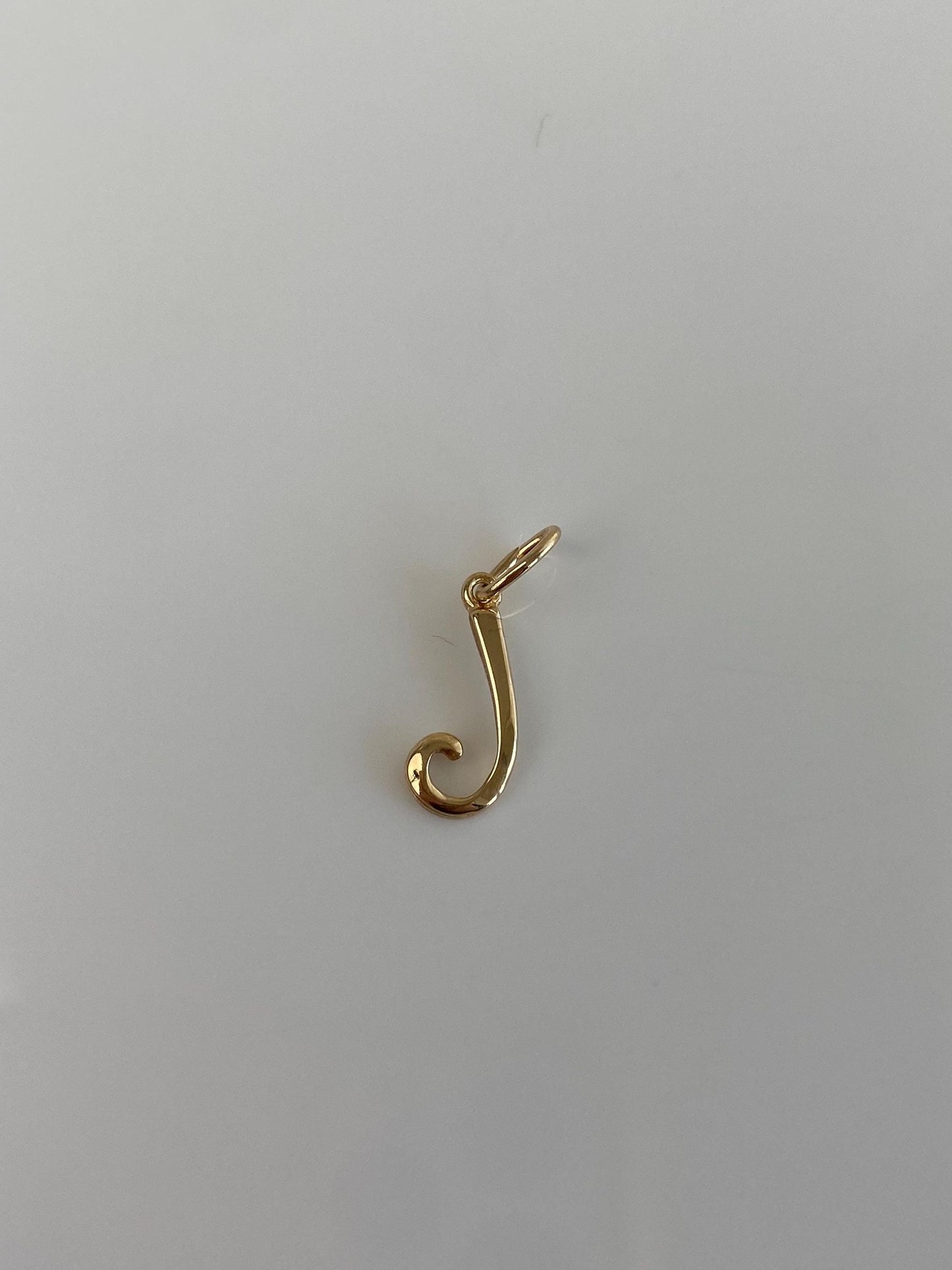 Vintage Solid 14k Yellow Gold Initial 'J' Charm