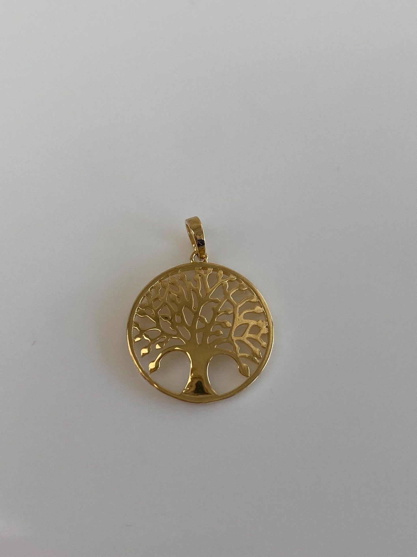 Vintage Solid 18k Yellow Gold Tree Charm