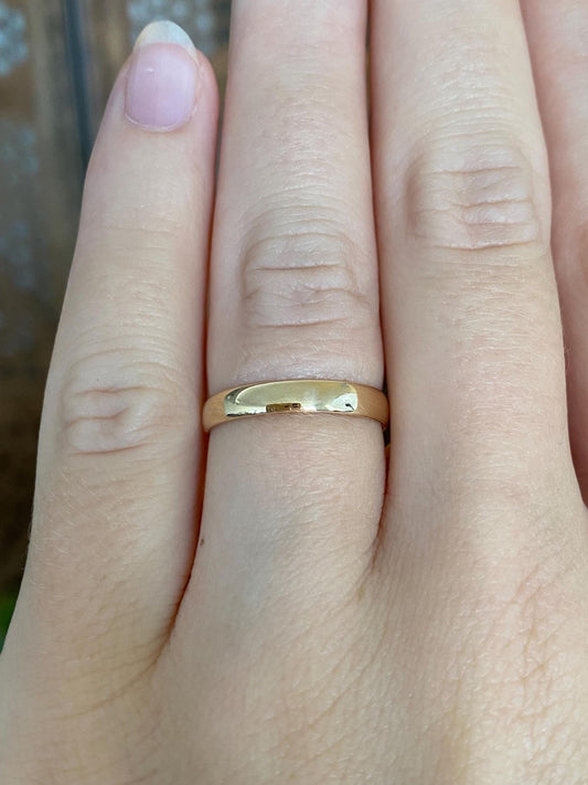 Vintage Solid 14k Yellow Gold Ring Band - Size 6.25