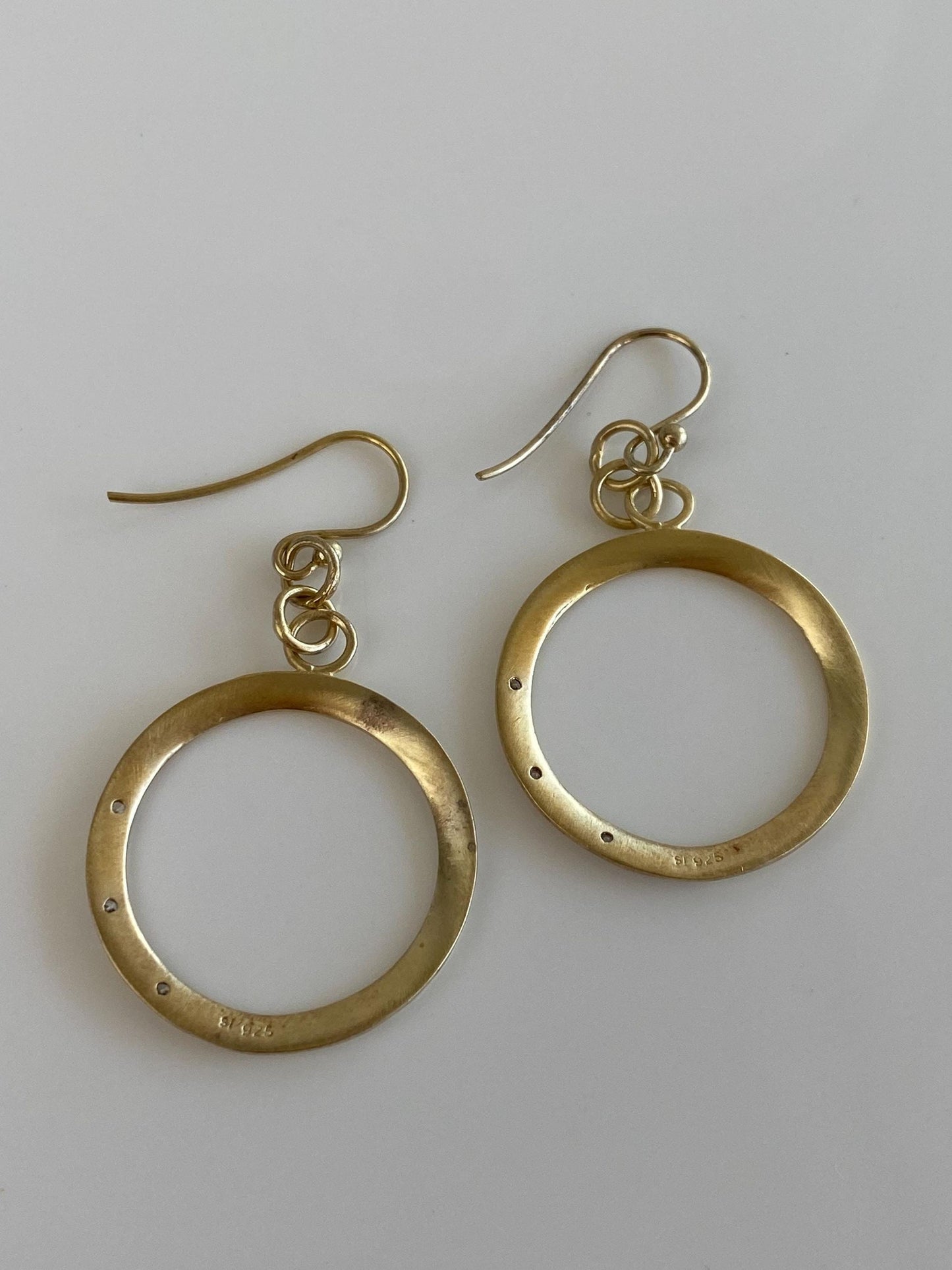 Vintage Solid Sterling Silver Plated Dangle Earrings