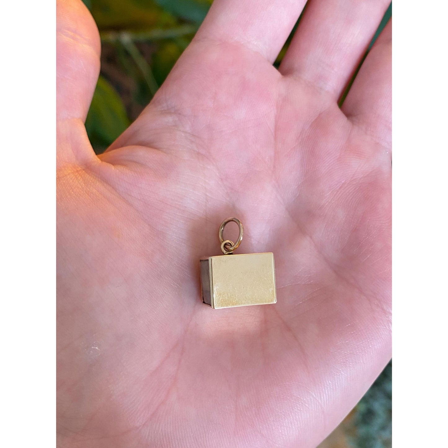 Vintage 14k Yellow Gold Money Box in Emergency Break Glass Charm