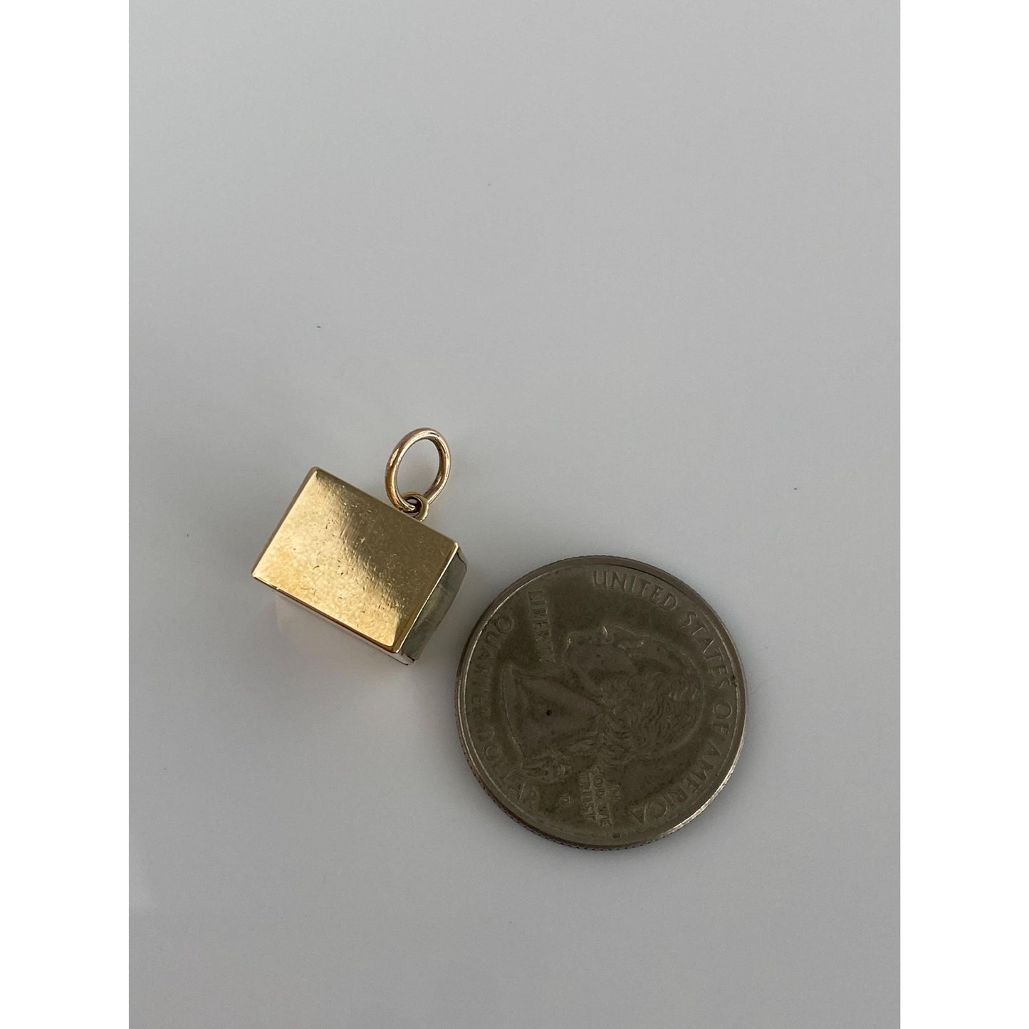 Vintage 14k Yellow Gold Money Box in Emergency Break Glass Charm