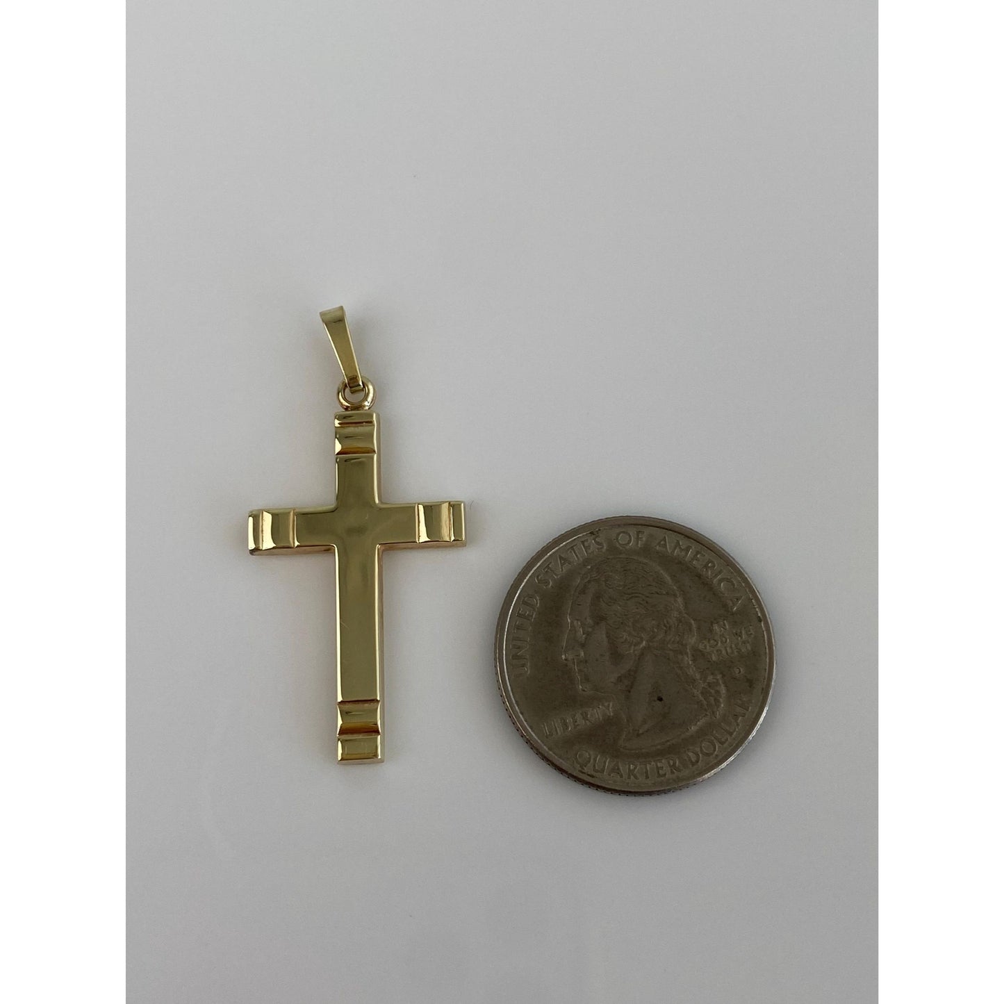 Vintage 14k Yellow Gold Cross Charm